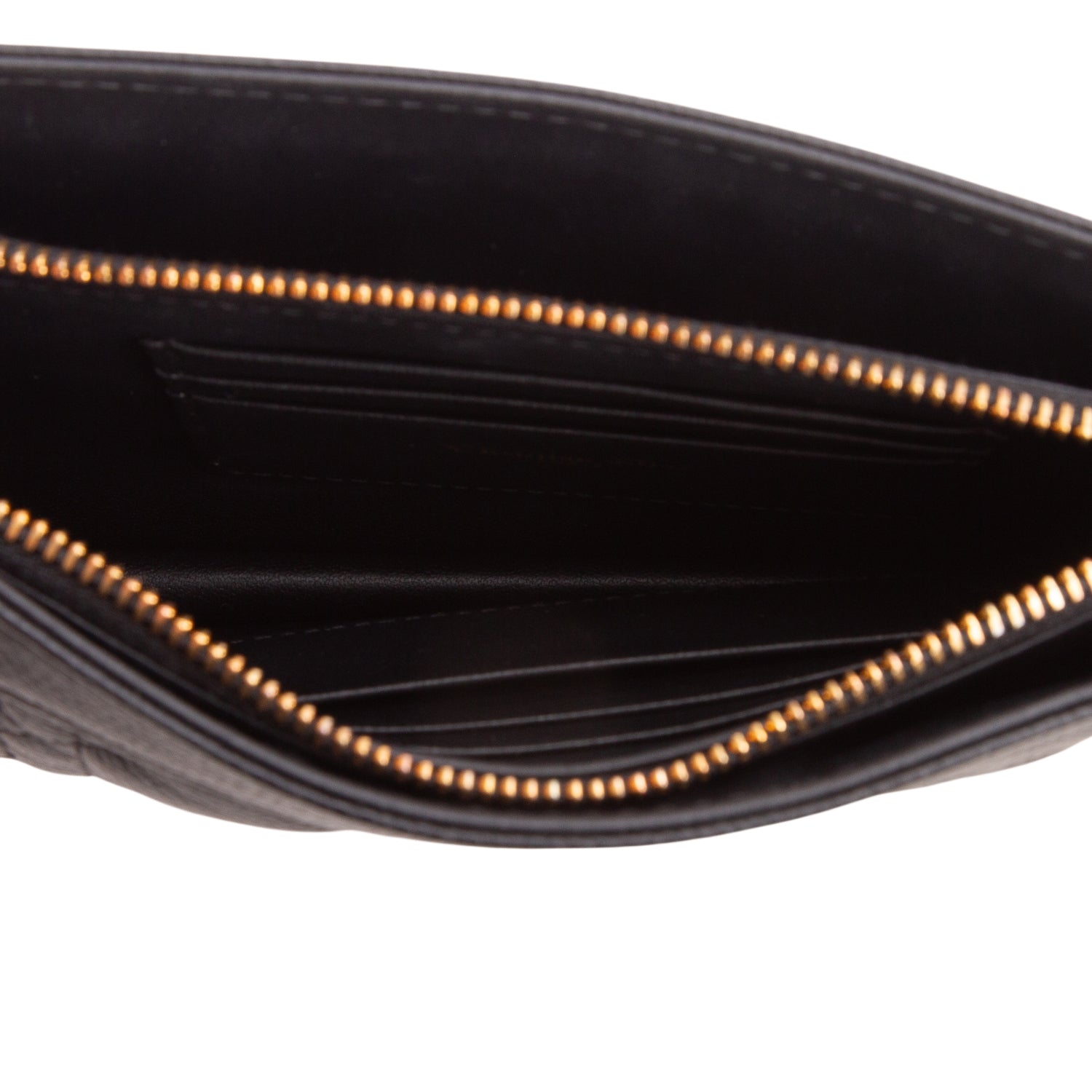 Christian Dior 2022 Black Calfskin Cannage Caro Zipped Pouch w/ Chain
