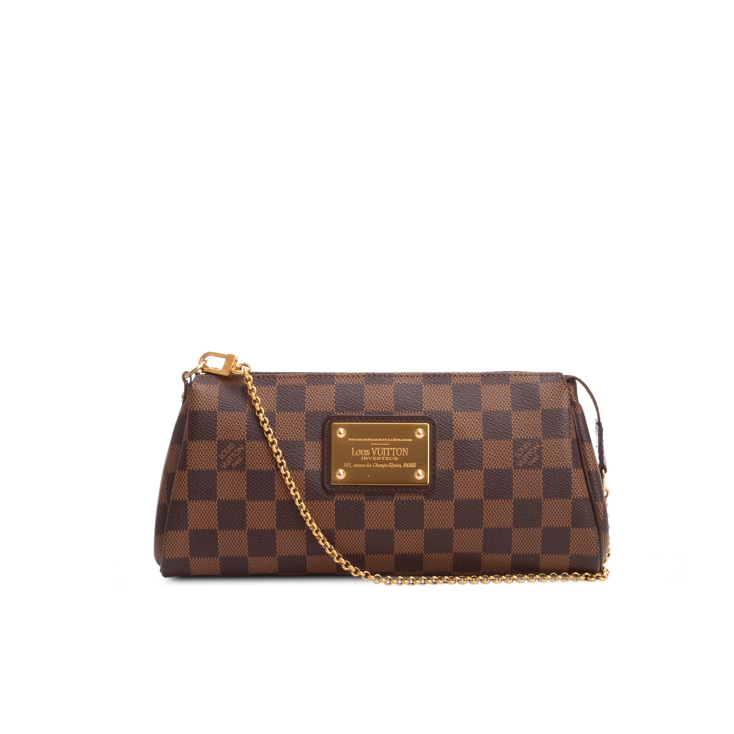 Louis Vuitton Damier Ebene Eva Clutch w/ Straps
