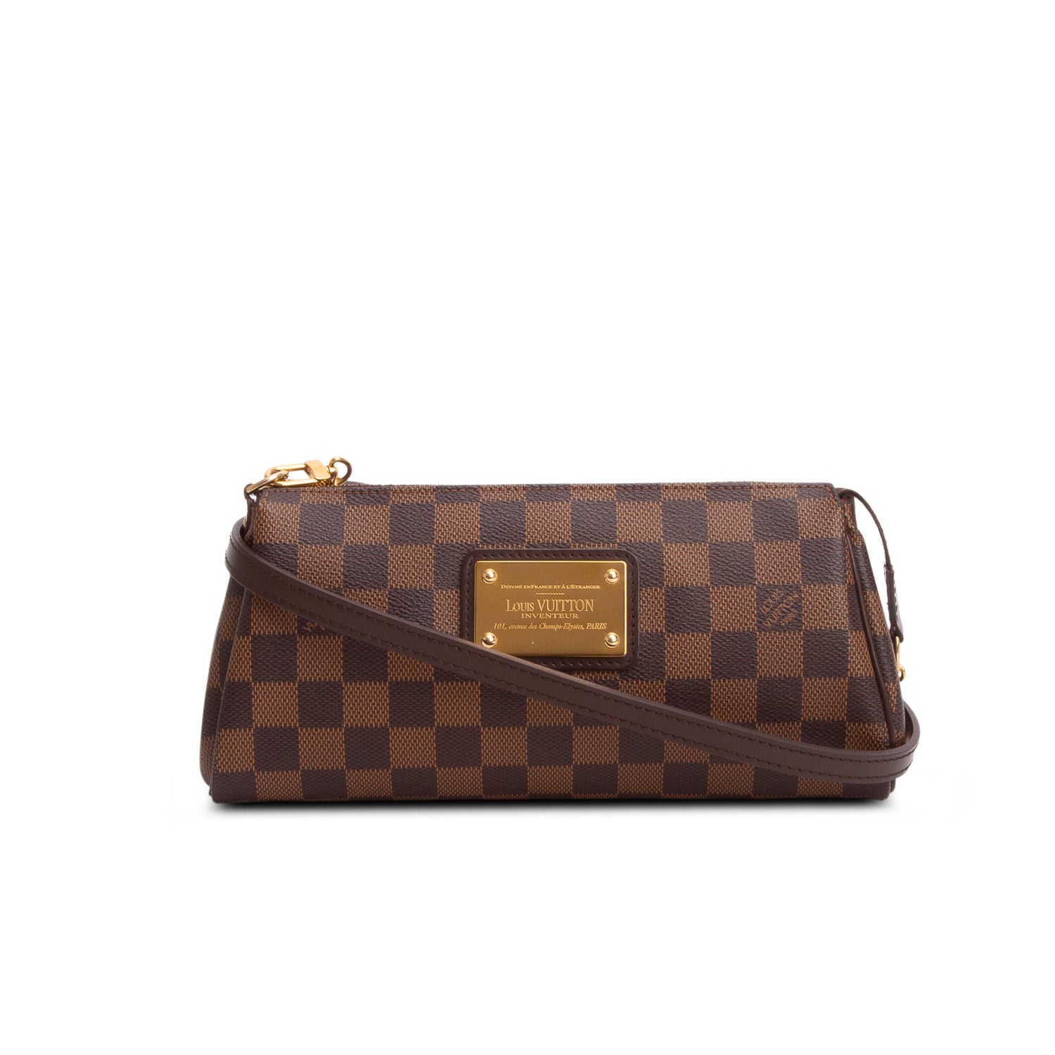 Louis Vuitton Damier Ebene Eva Clutch w/ Straps