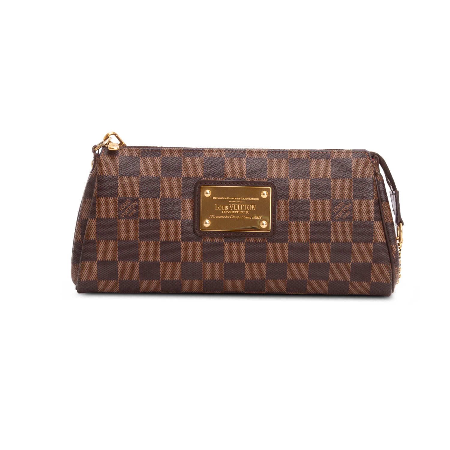 Louis Vuitton Damier Ebene Eva Clutch w/ Straps