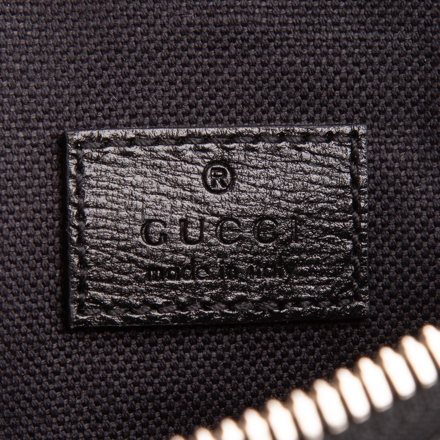 Gucci Black GG Supreme Monogram Textured Calfskin Retro Interlocking G Belt Bag