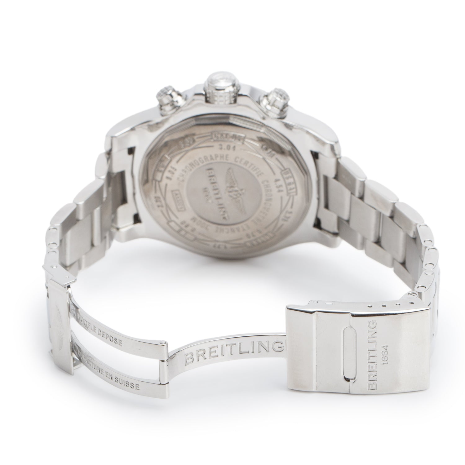 Breitling Stainless Steel Super Avenger II 48 MM Automatic Chronograph Creme Dial A13371