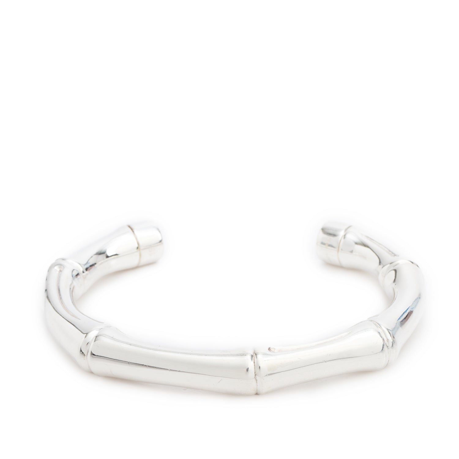 Gucci Sterling Silver Bamboo Cuff Bracelet