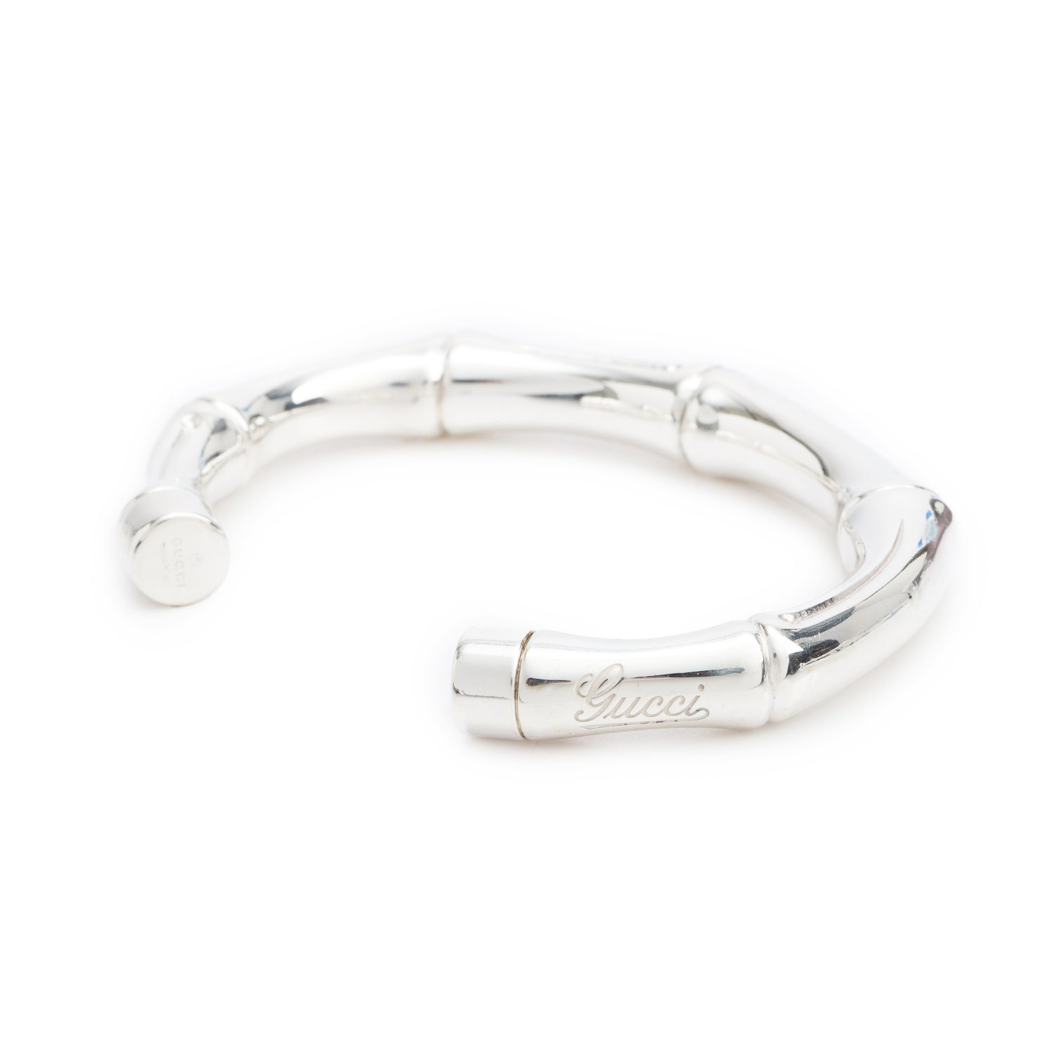 Gucci Sterling Silver Bamboo Cuff Bracelet