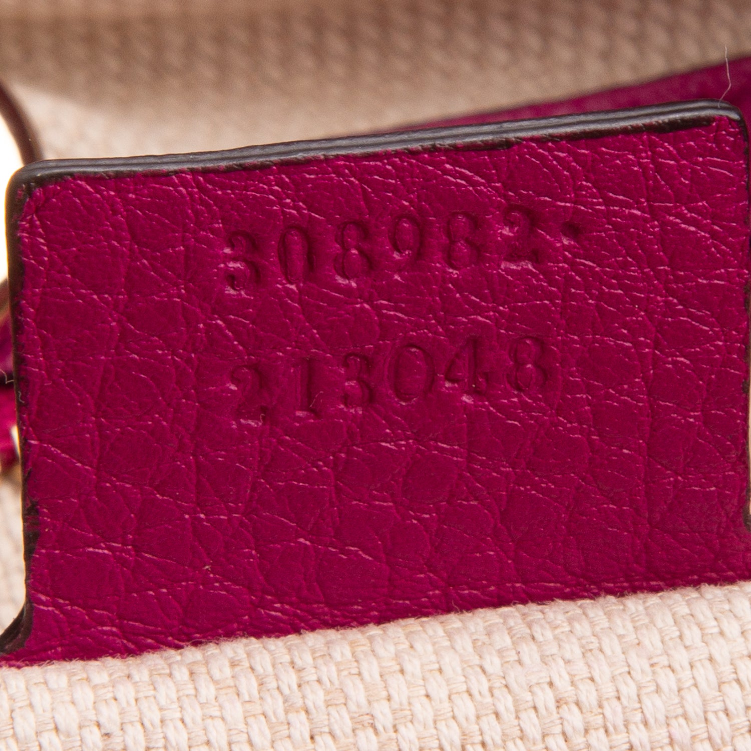 Gucci Fuschia Pebbled Calfskin Medium Soho Chain Shoulder Bag