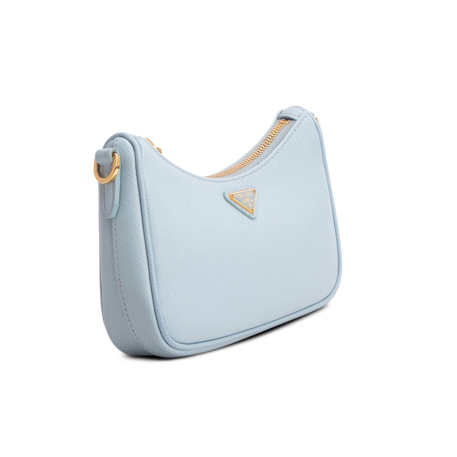 Prada Blue Saffiano Lux Re-Edition 2005 Mini Shoulder Bag w/ Straps