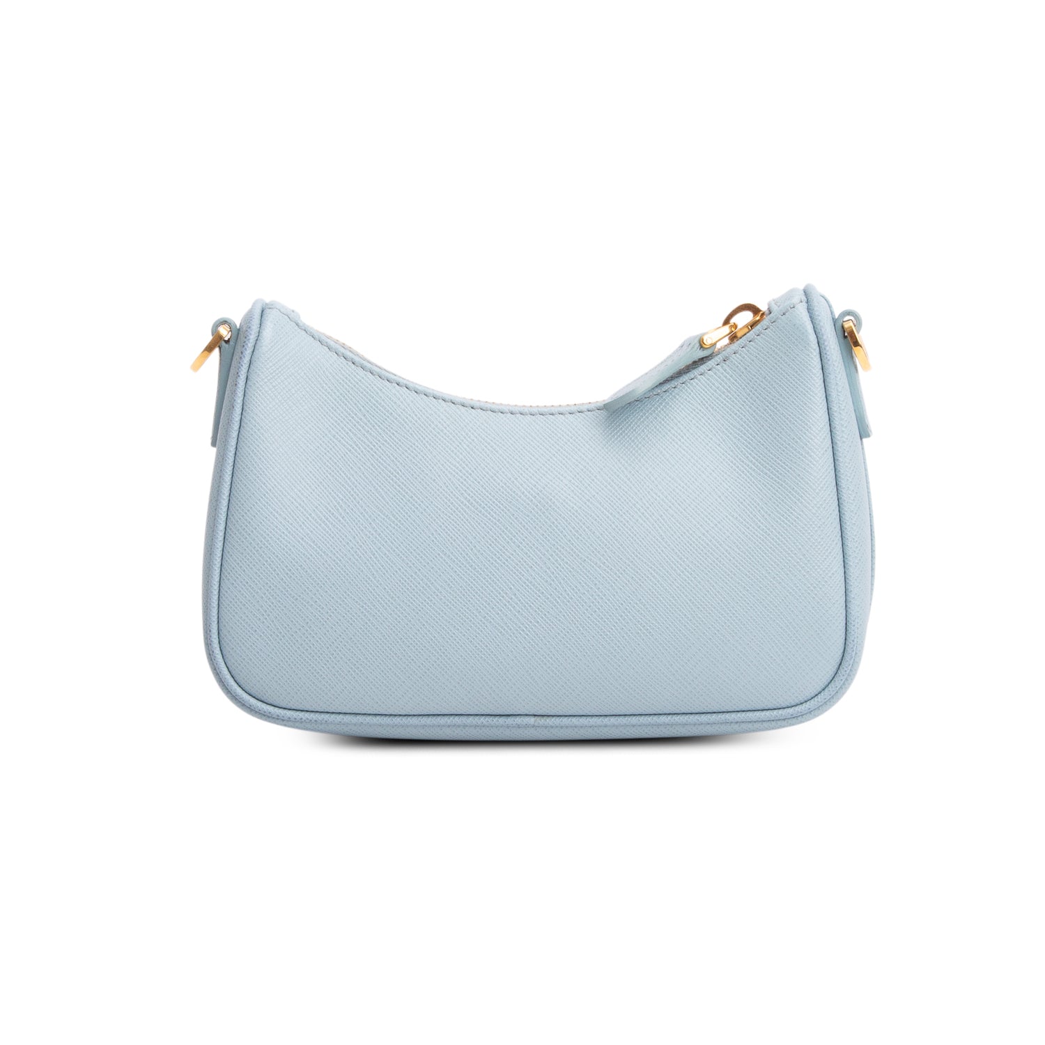 Prada Blue Saffiano Lux Re-Edition 2005 Mini Shoulder Bag w/ Straps