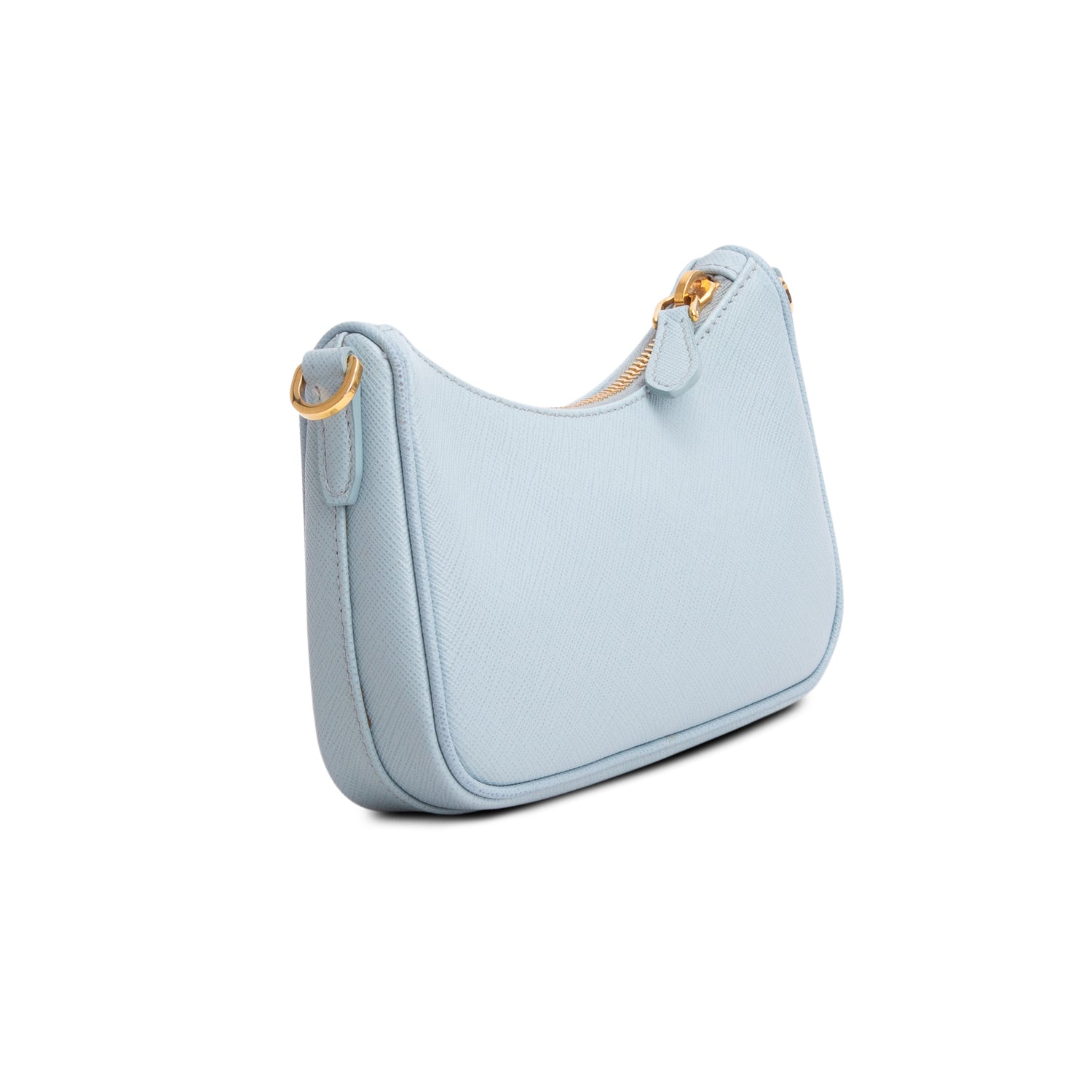Prada Blue Saffiano Lux Re-Edition 2005 Mini Shoulder Bag w/ Straps