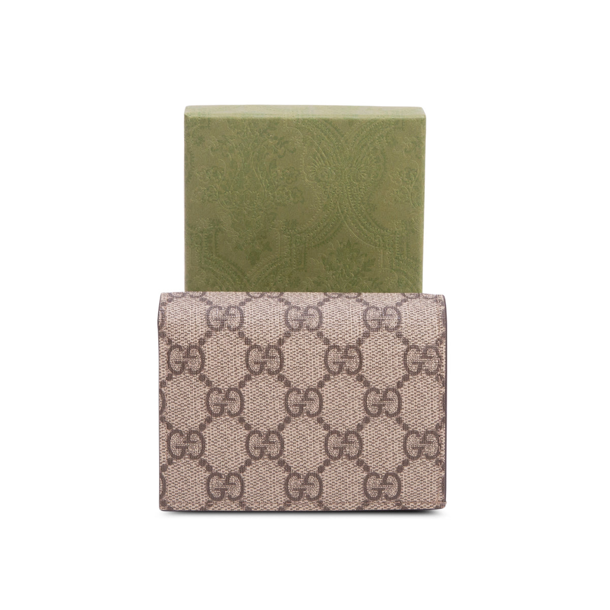 Gucci GG Supreme Canvas Card Case Wallet w/ Box