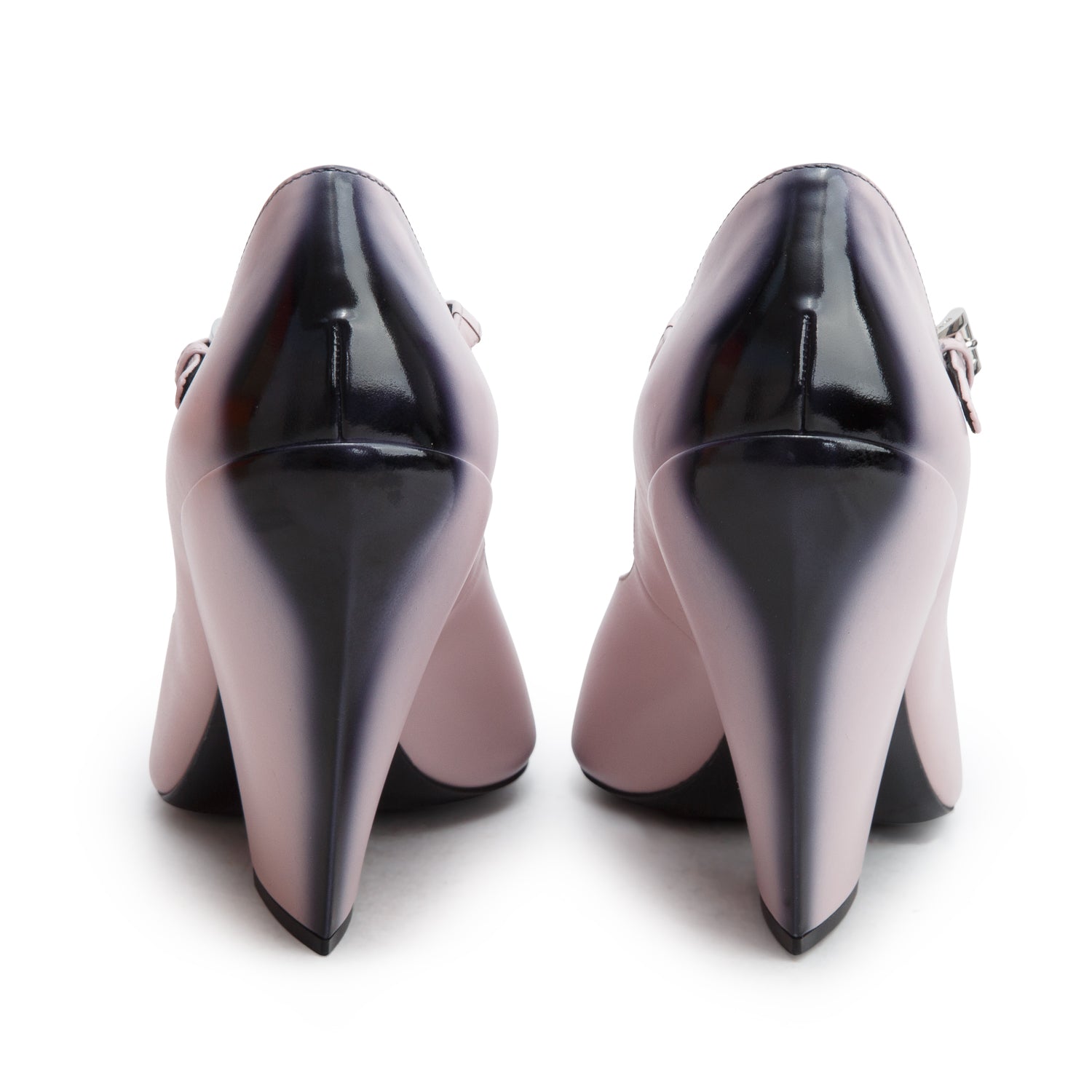 Prada Pink Leather Triangle Logo Modellerie Mary Jane Slingback Pumps, Women's Size 41 w/ Box