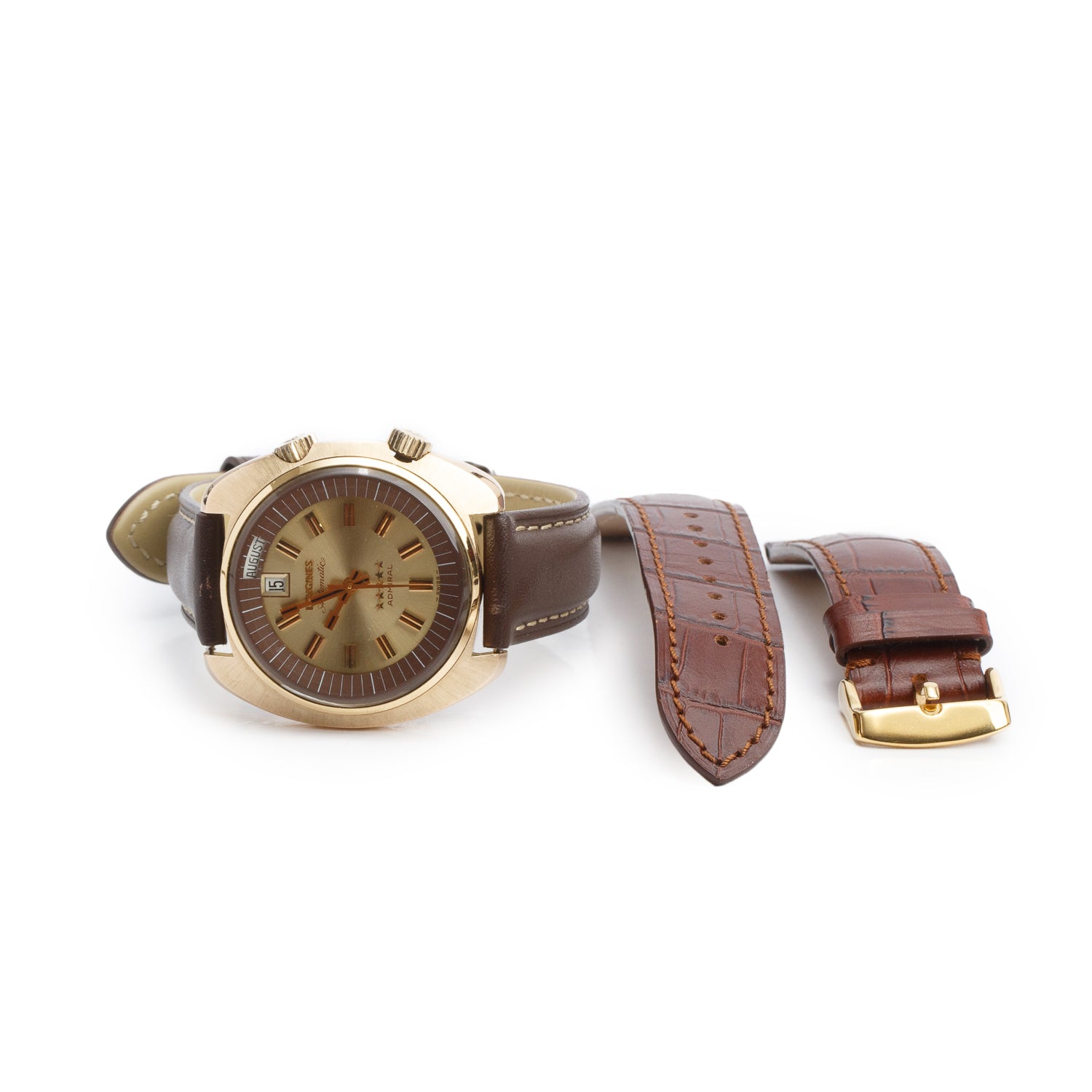 Longines Vintage Gold-Plated Stainless Steel Admiral 39 MM Automatic Watch