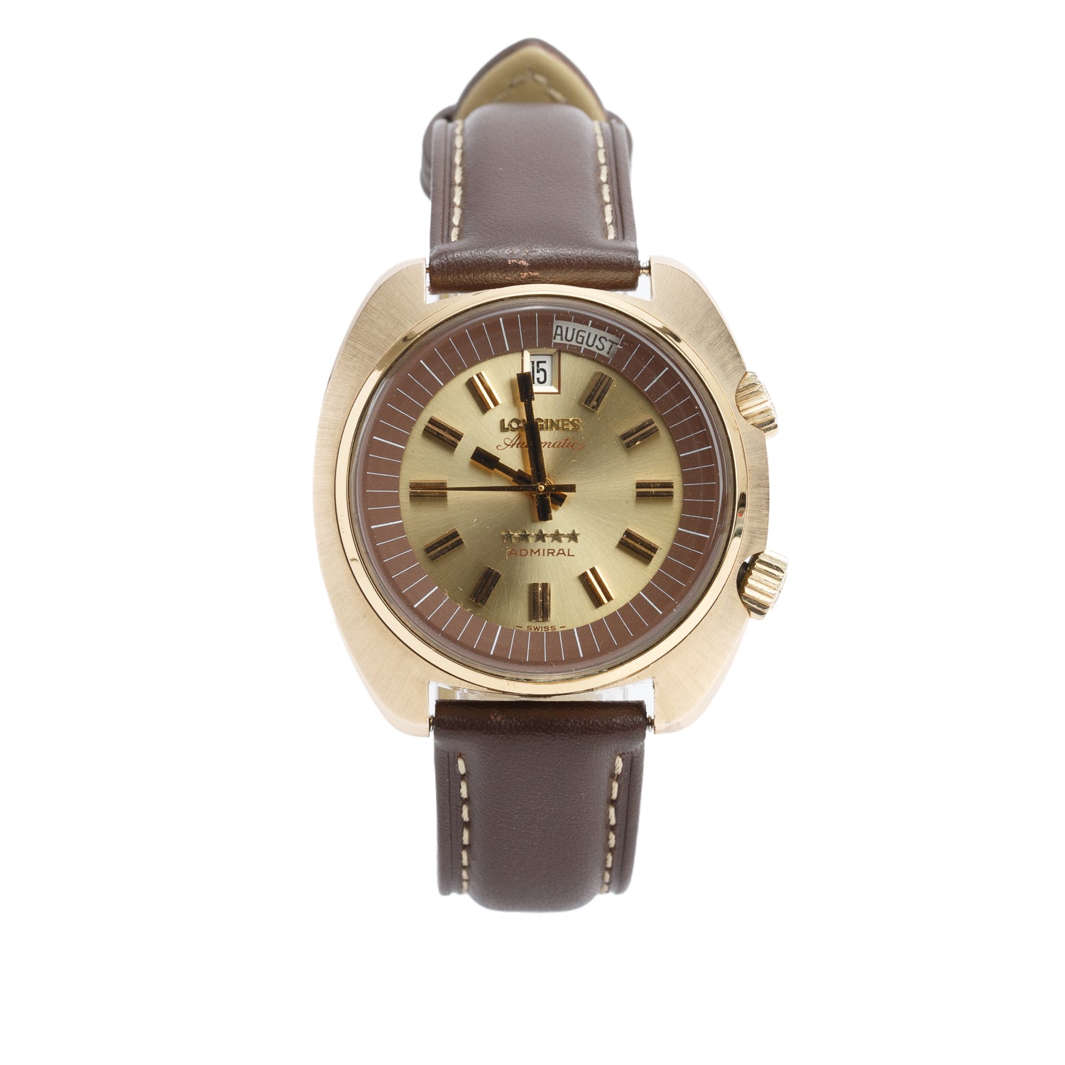 Longines Vintage Gold-Plated Stainless Steel Admiral 39 MM Automatic Watch