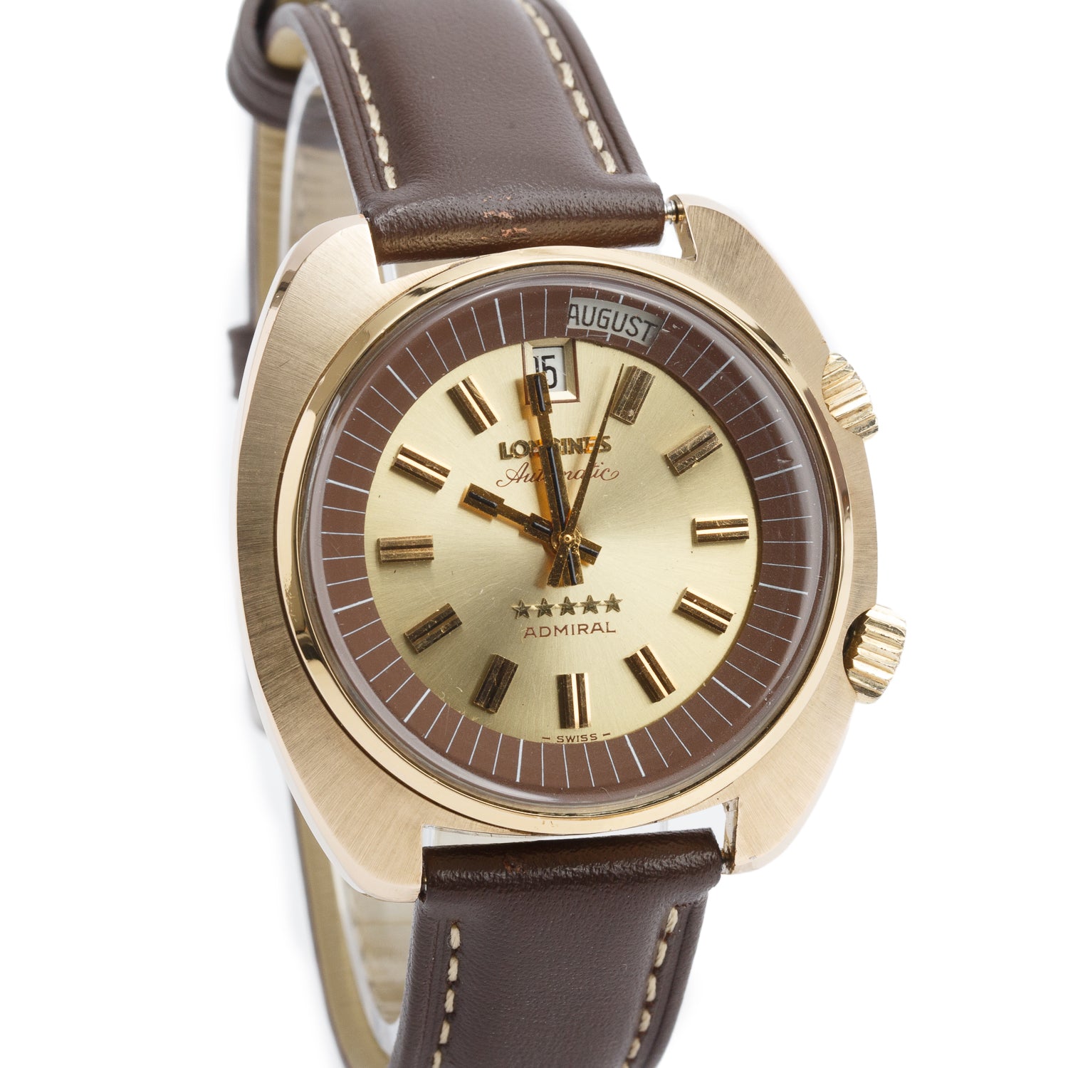 Longines Vintage Gold-Plated Stainless Steel Admiral 39 MM Automatic Watch
