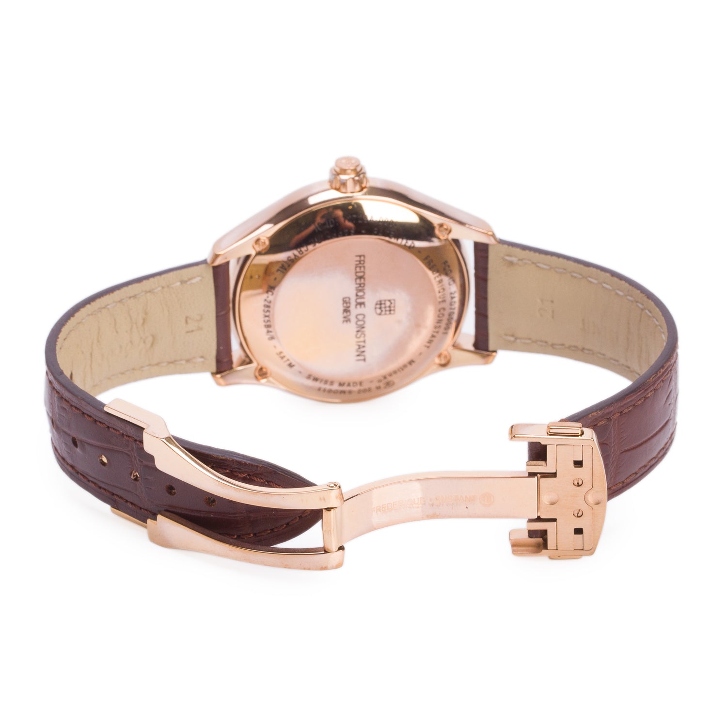 Frederique Constant Rose Gold Plated Stainless Steel Horological 42 MM Smart Watch w/ Papers