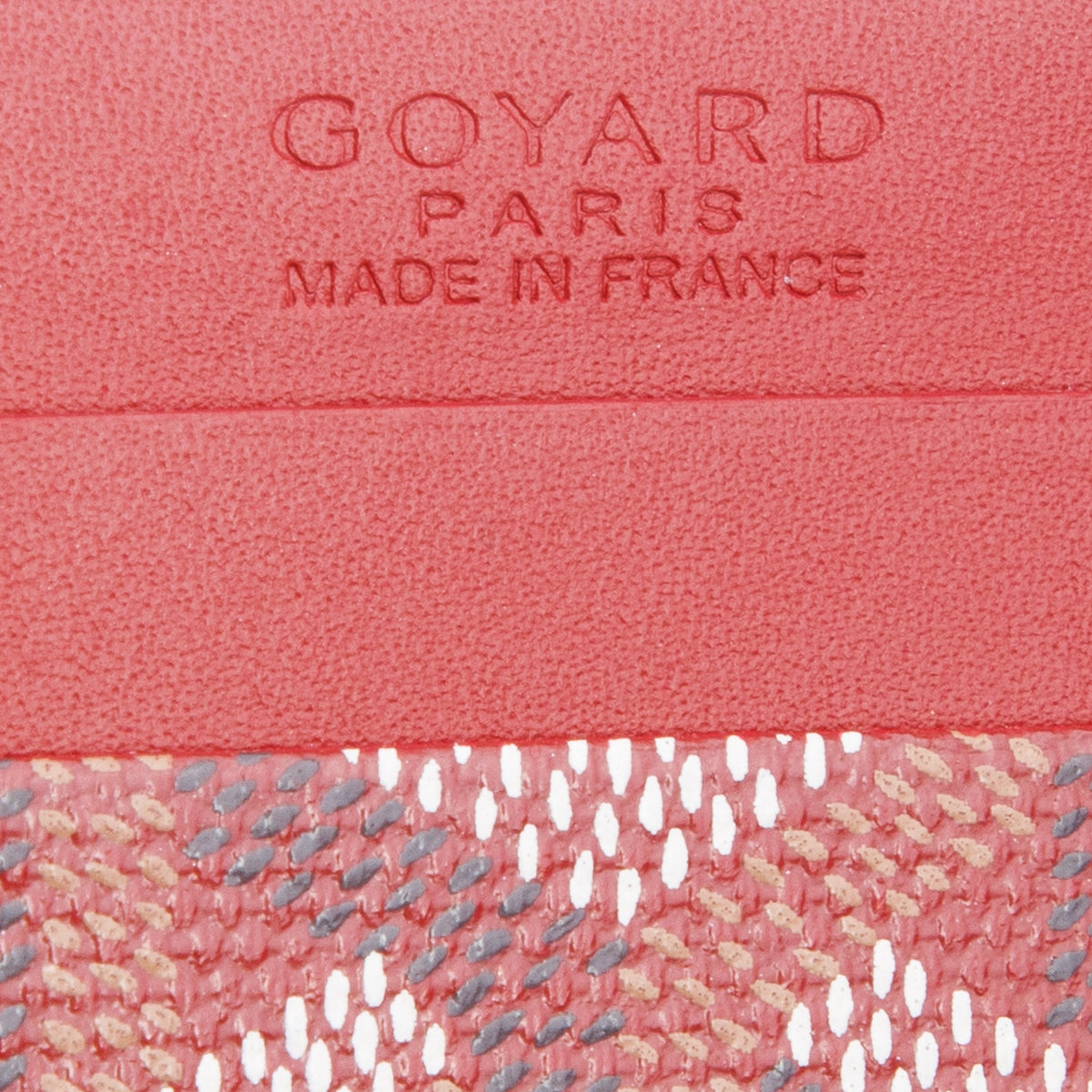 Goyard 2021 Red Leather & Coated Canvas Saint Sulpice Card Holder
