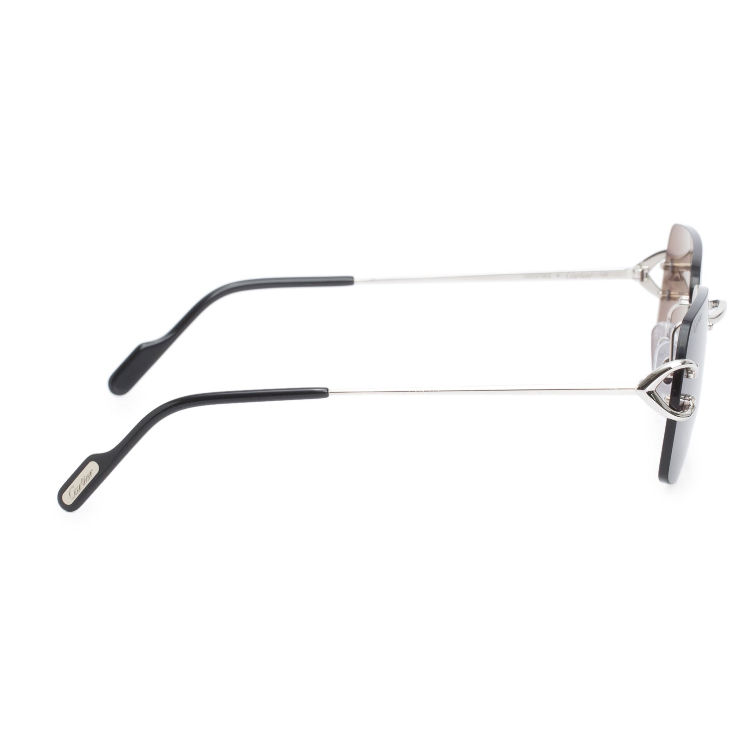 Cartier CT0330S Black Rimless C de Cartier Sunglasses w/ Case