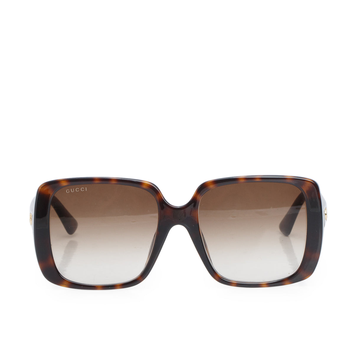 Gucci GG0632SA Brown Havana Acetate Interlocking GG Oversize Square Sunglasses w/ Case