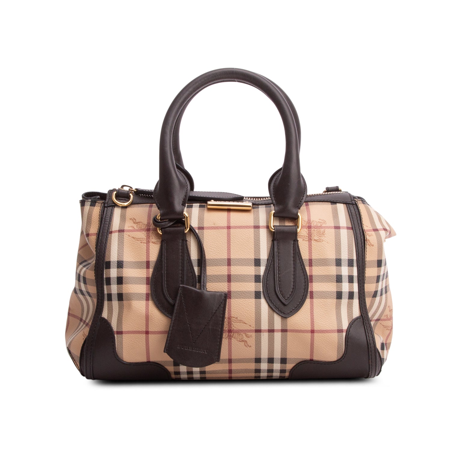 Burberry Haymarket Check Gladstone Tote w/ Strap