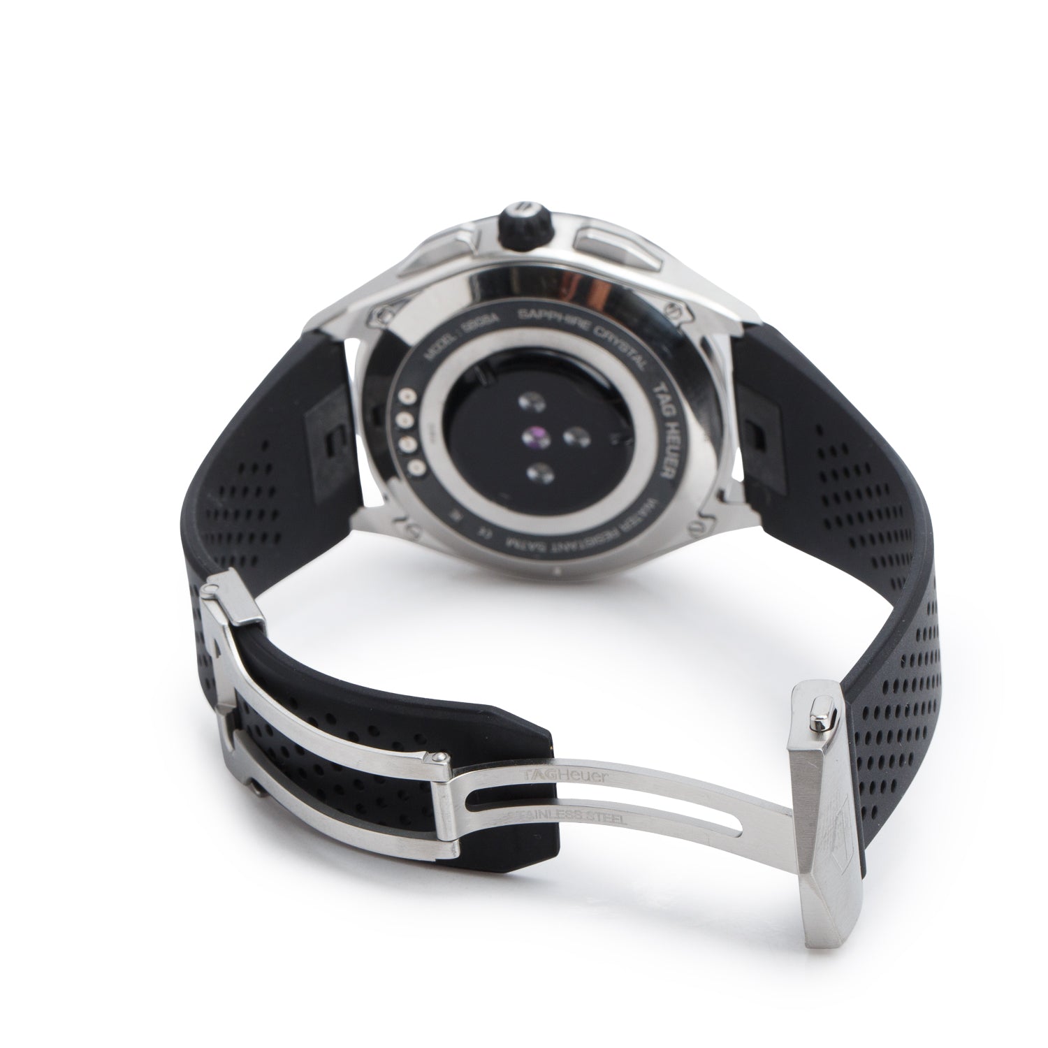 Tag Heuer Stainless Steel Connected 45 MM Digital Watch SBG8A w/ Box, Extra Straps & Charger