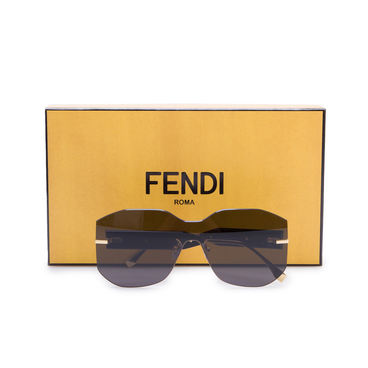 Fendi FE40067U Black Fendigraphy Shield Sunglasses w/ Box