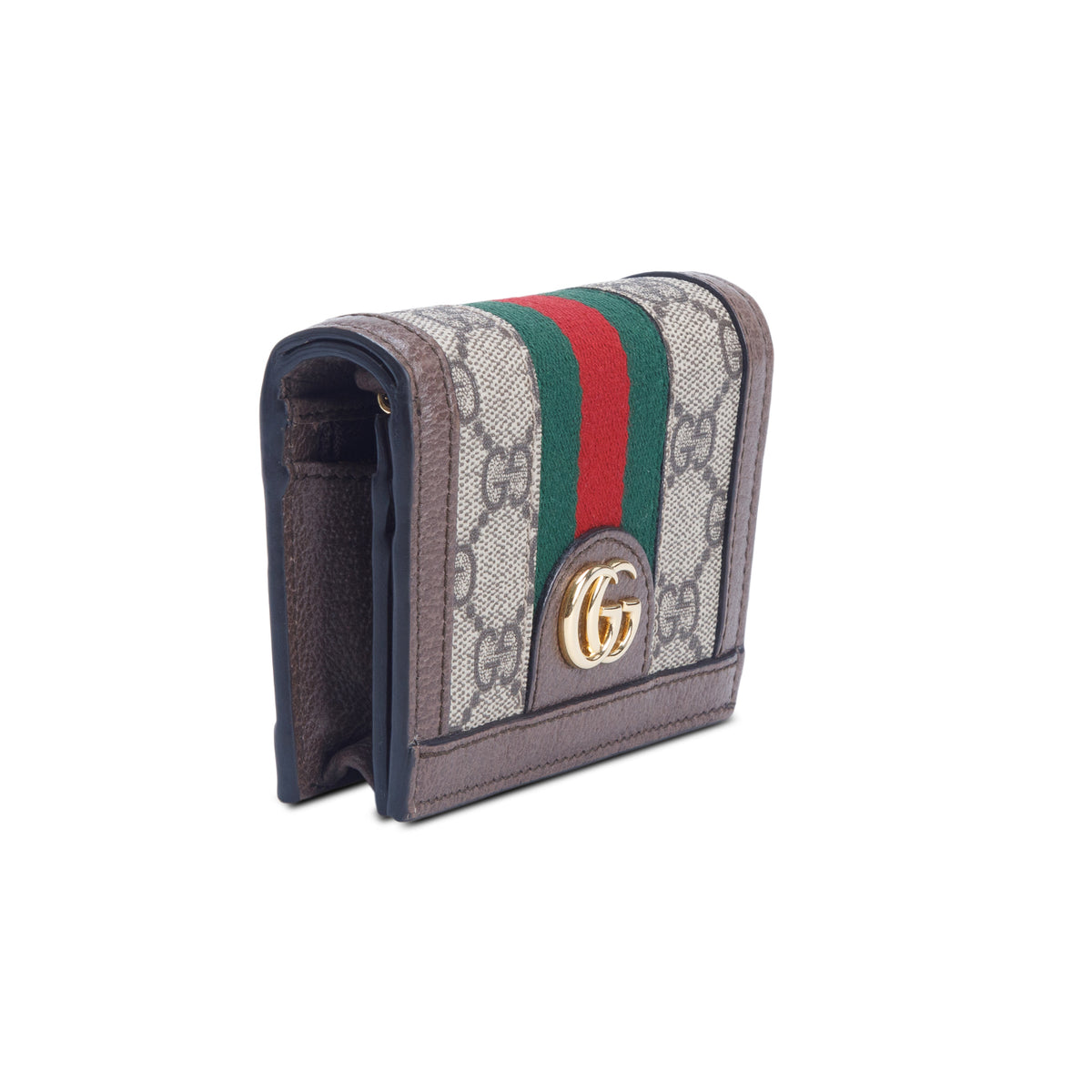 Gucci GG Supreme Web Chain Card Case Wallet