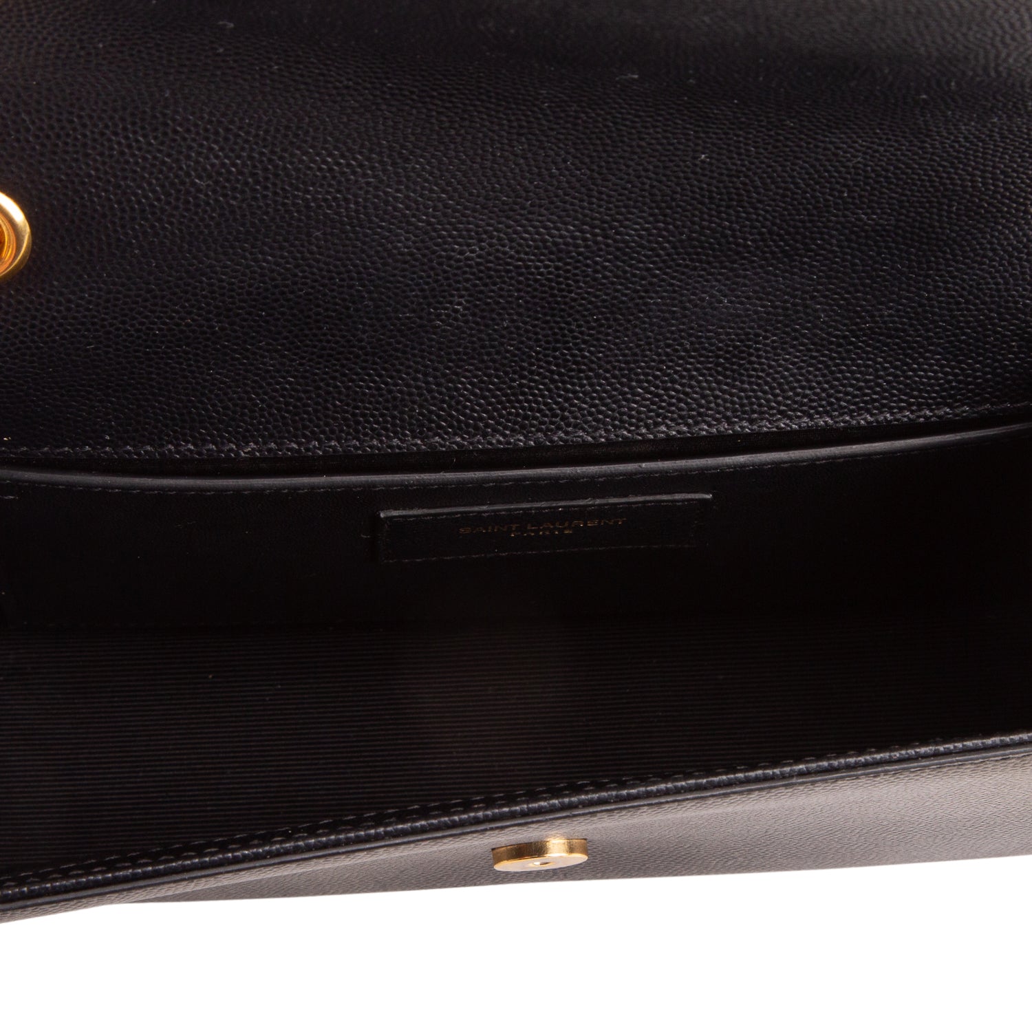 Saint Laurent Black Grain De Poudre Small Kate Chain Bag