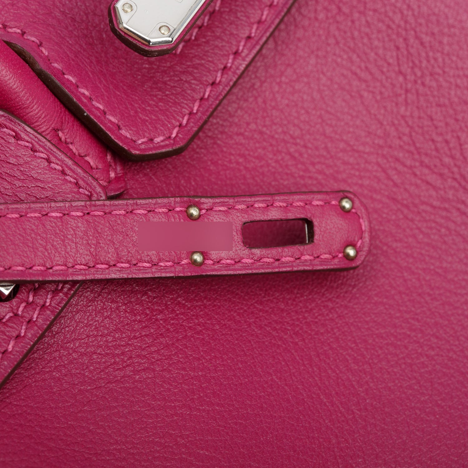 Hermes Rose Pourpre Swift Leather Micro Birkin 15 w/ Strap