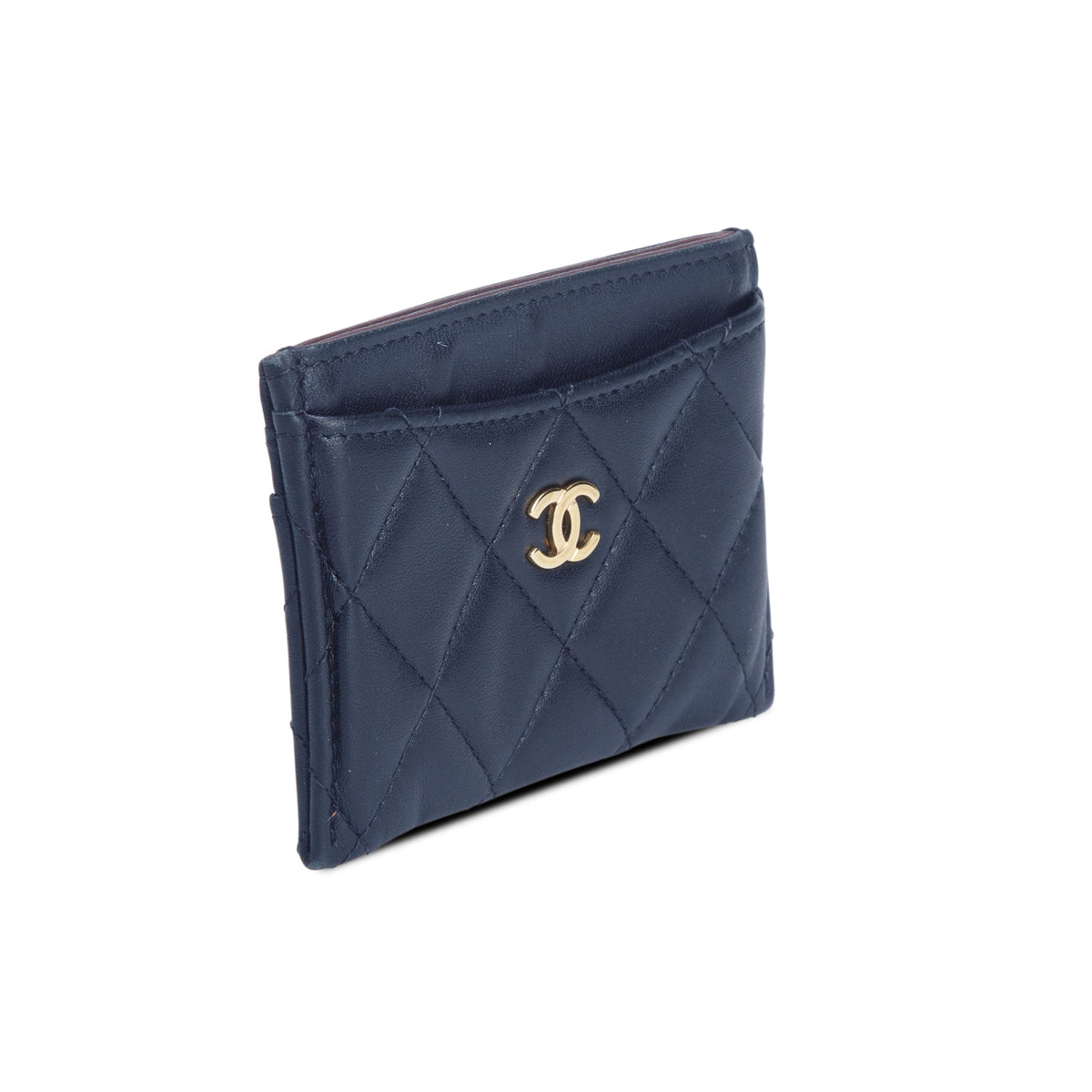 Chanel Black Lambskin Leather Classic Card Holder