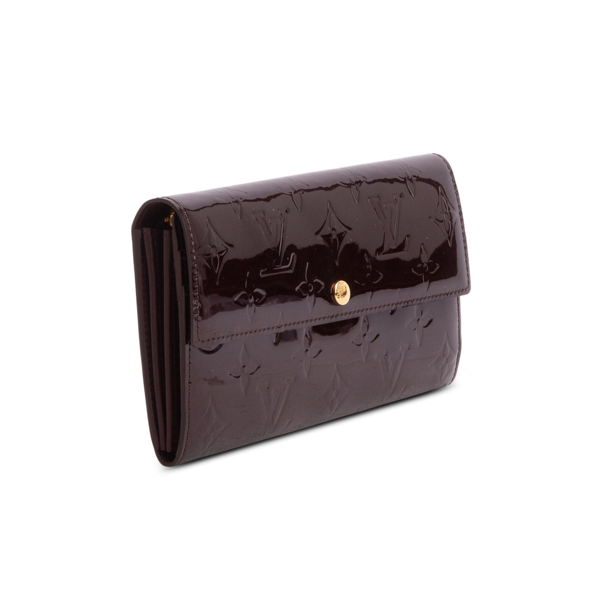 Louis Vuitton Amarante Monogram Vernis Sarah Wallet