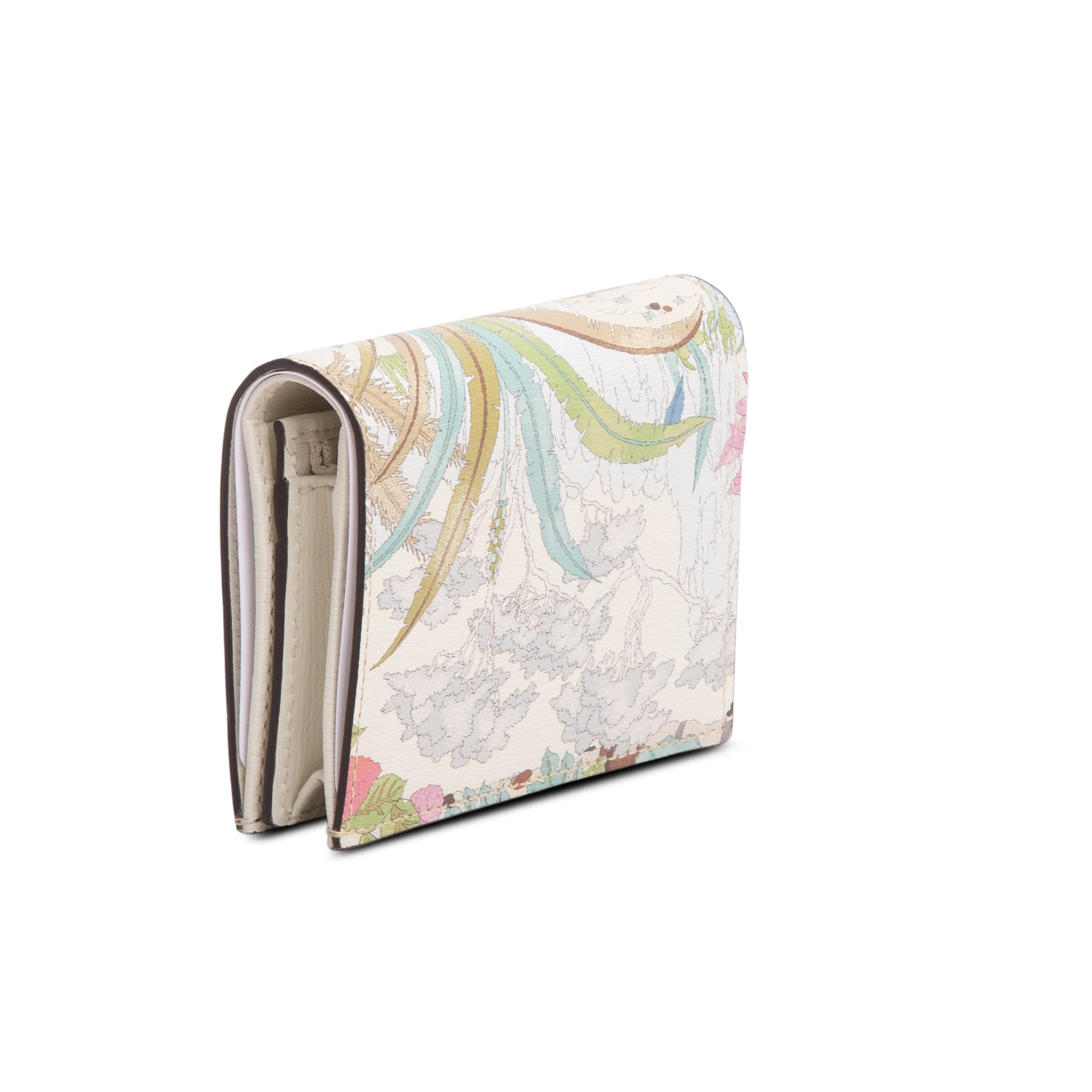 Gucci Multicolour New Shangai Calfskin Tiger Savanah Horsebit 1955 Card Case Wallet w/ Box