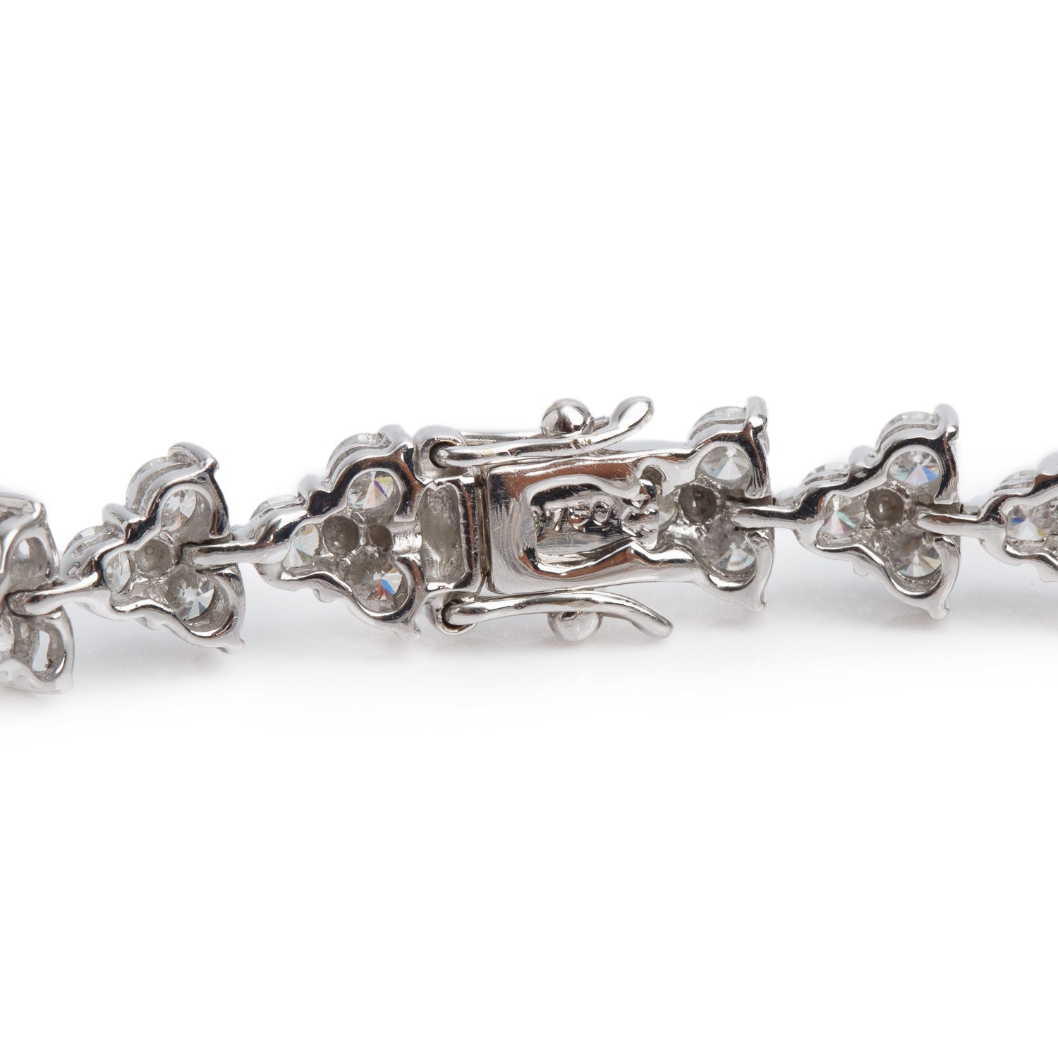 18k White Gold 4.77 tcw. Diamond Link Tennis Bracelet