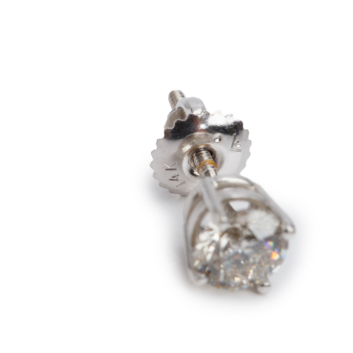 14k White Gold 1.31 tcw. Diamond Stud Earrings