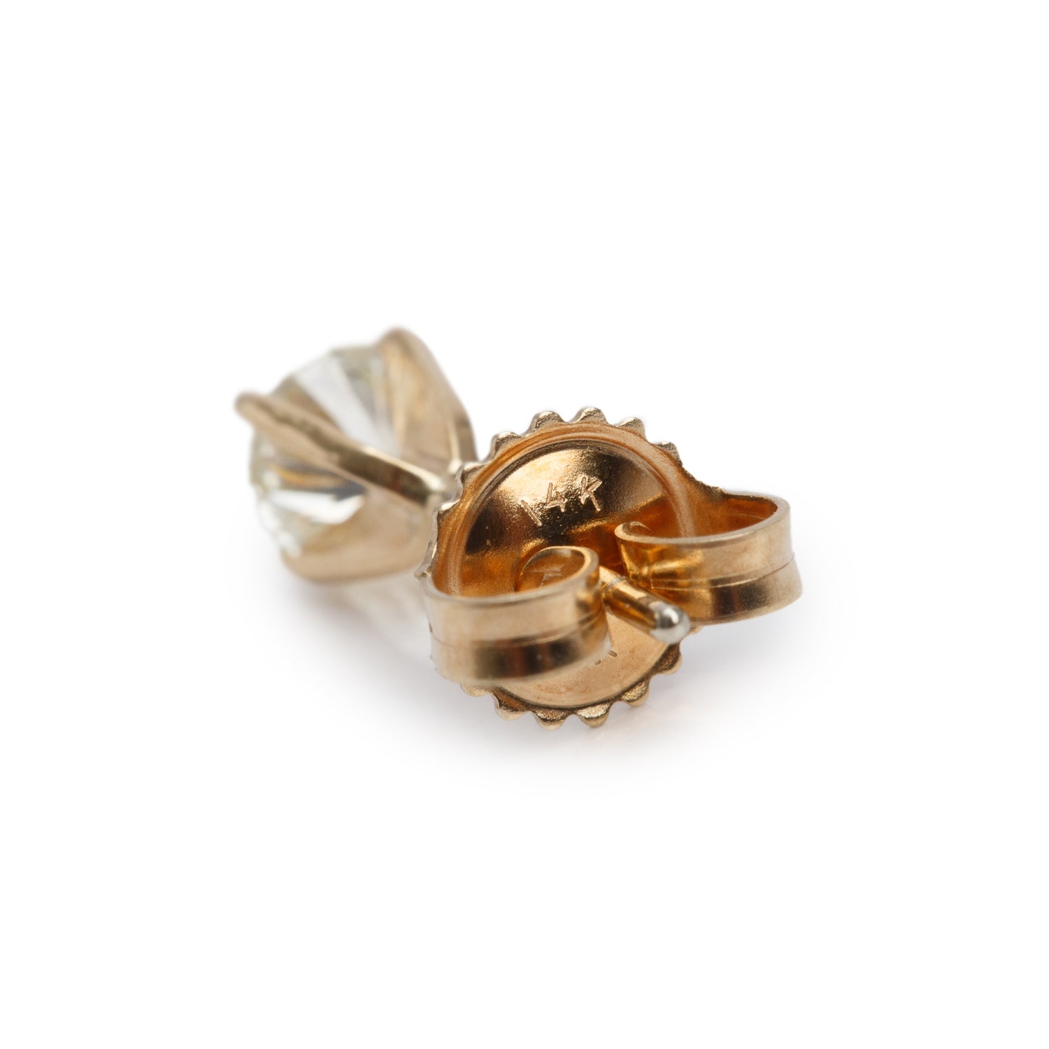 14k Yellow Gold 0.77 tcw. Diamond Stud Earrings