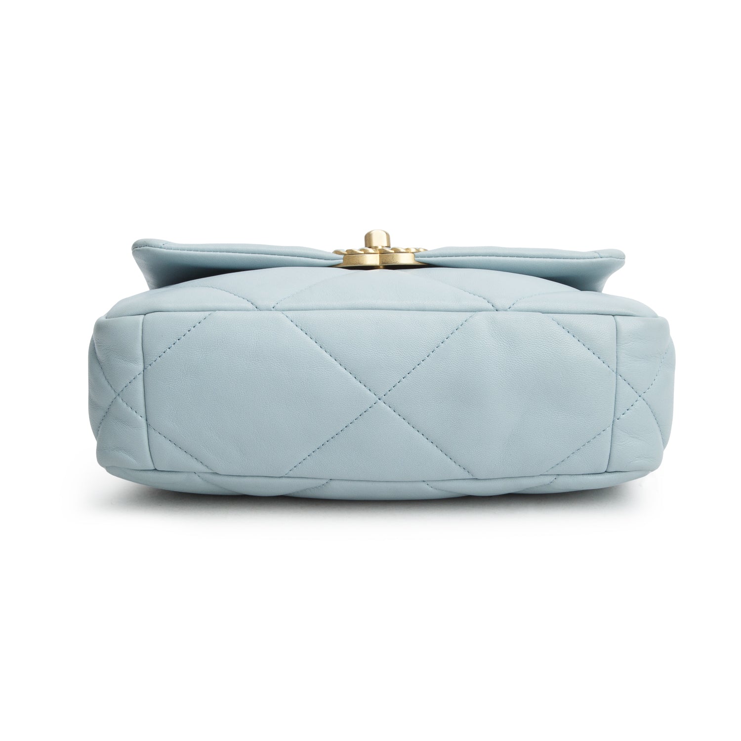Chanel 2022 Blue Lambskin Leather Medium 19 Flap Bag w/ Box & Receipt