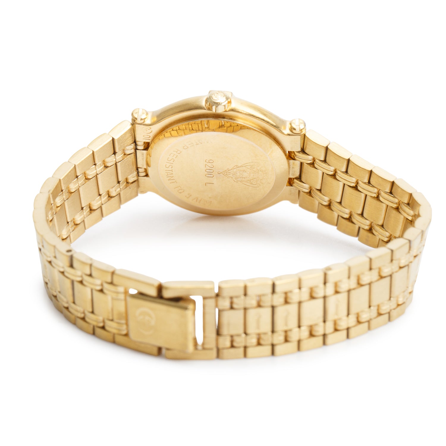 Gucci Gold-Plated Stainless Steel 9200 Series 25 MM Quartz Watch White Dial