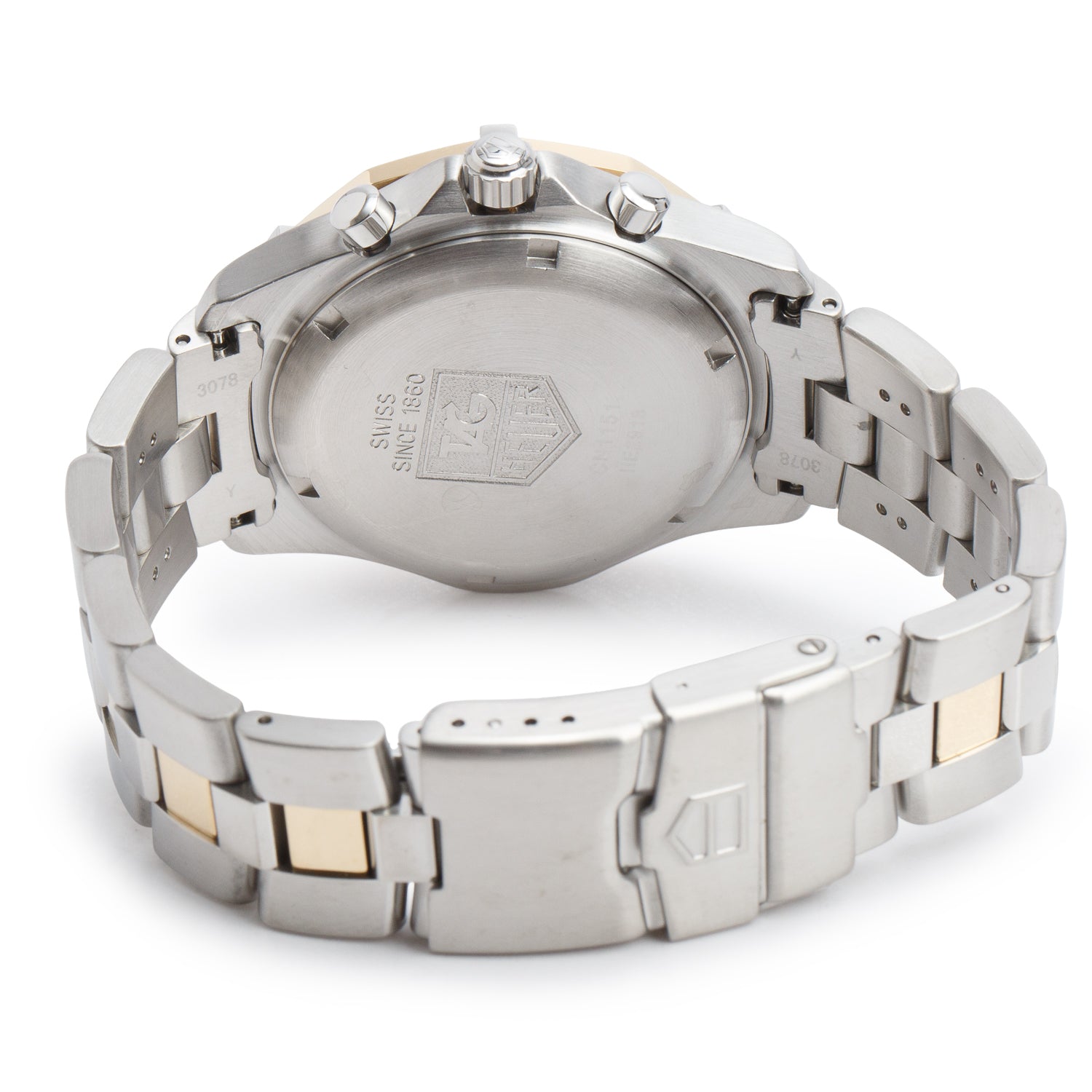 Tag Heuer Two-Tone Stainless Steel 2000 Exclusive 40 MM Chronograph Quartz Watch Silver Dial CN1151 w/ Box & Papers