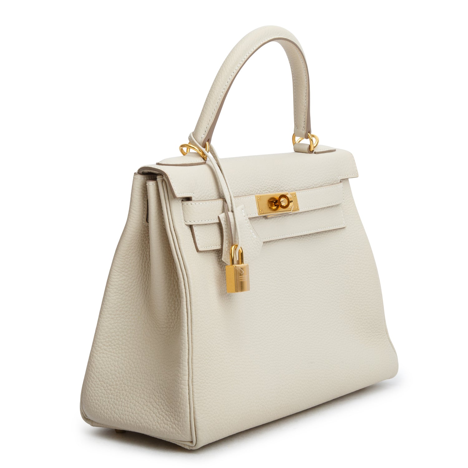 Hermes 2023 Craie Veau Togo Kelly II Retourne 28 w/ Strap