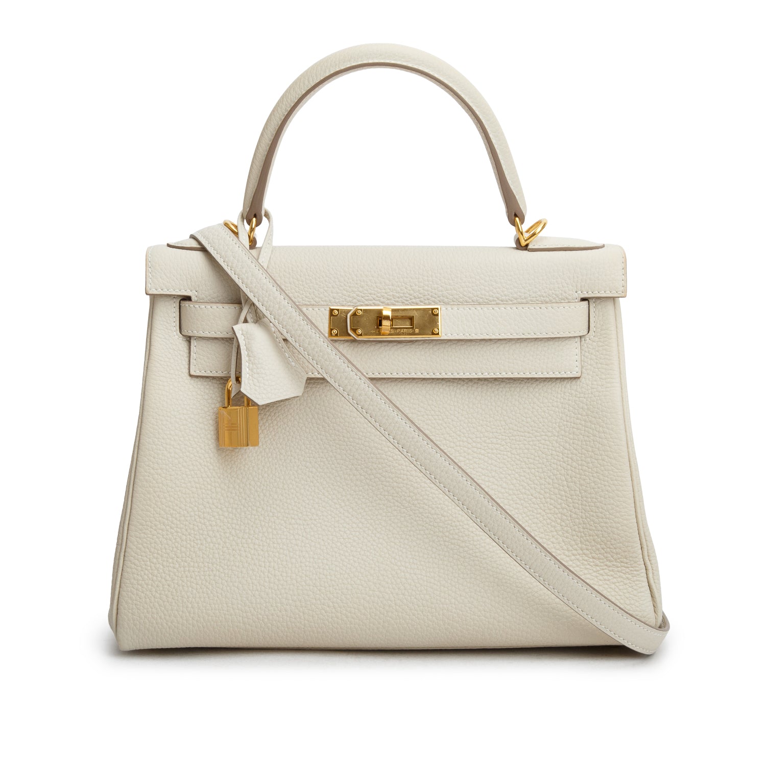 Hermes 2023 Craie Veau Togo Kelly II Retourne 28 w/ Strap