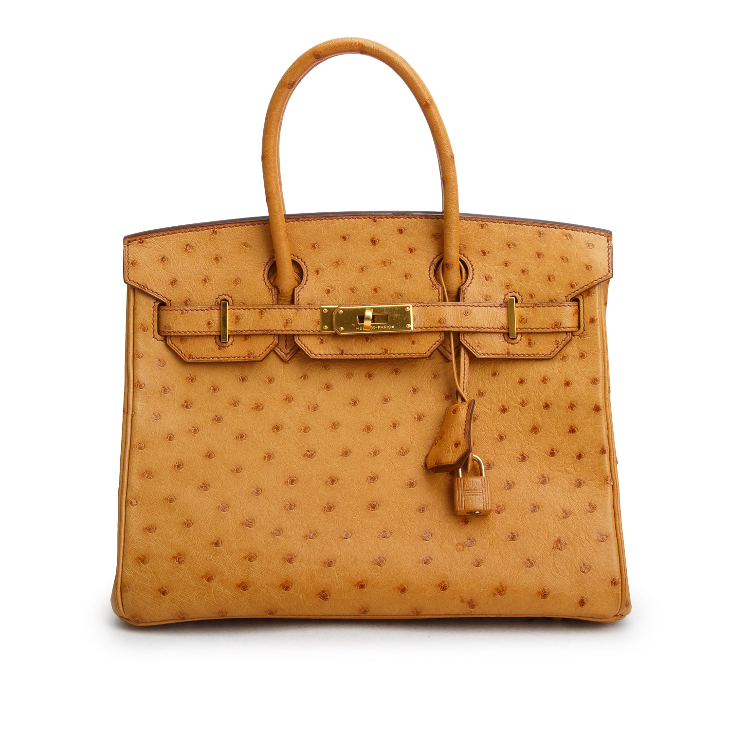 Hermes Cognac Ostrich Birkin 30