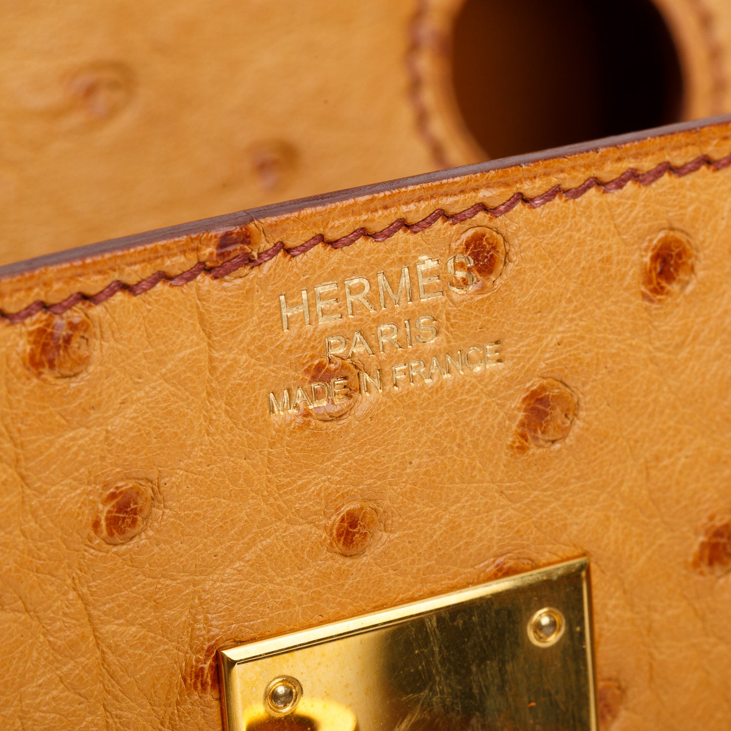 Hermes Cognac Ostrich Birkin 30