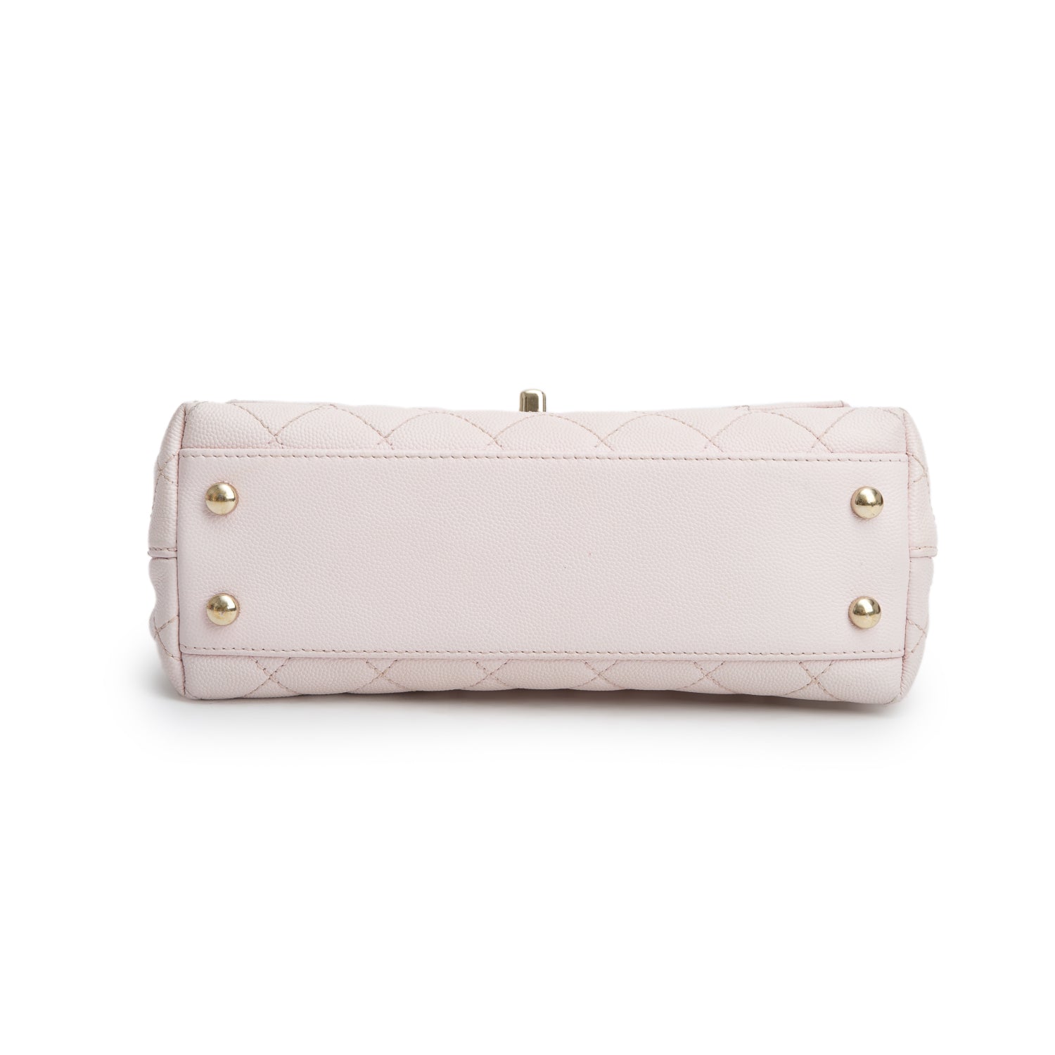 Chanel Pink Caviar Quilted Mini Coco Top Handle Flap Bag
