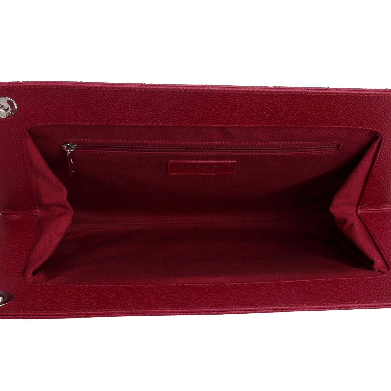 Chanel Purple Caviar Quilted Timeless Frame Clutch