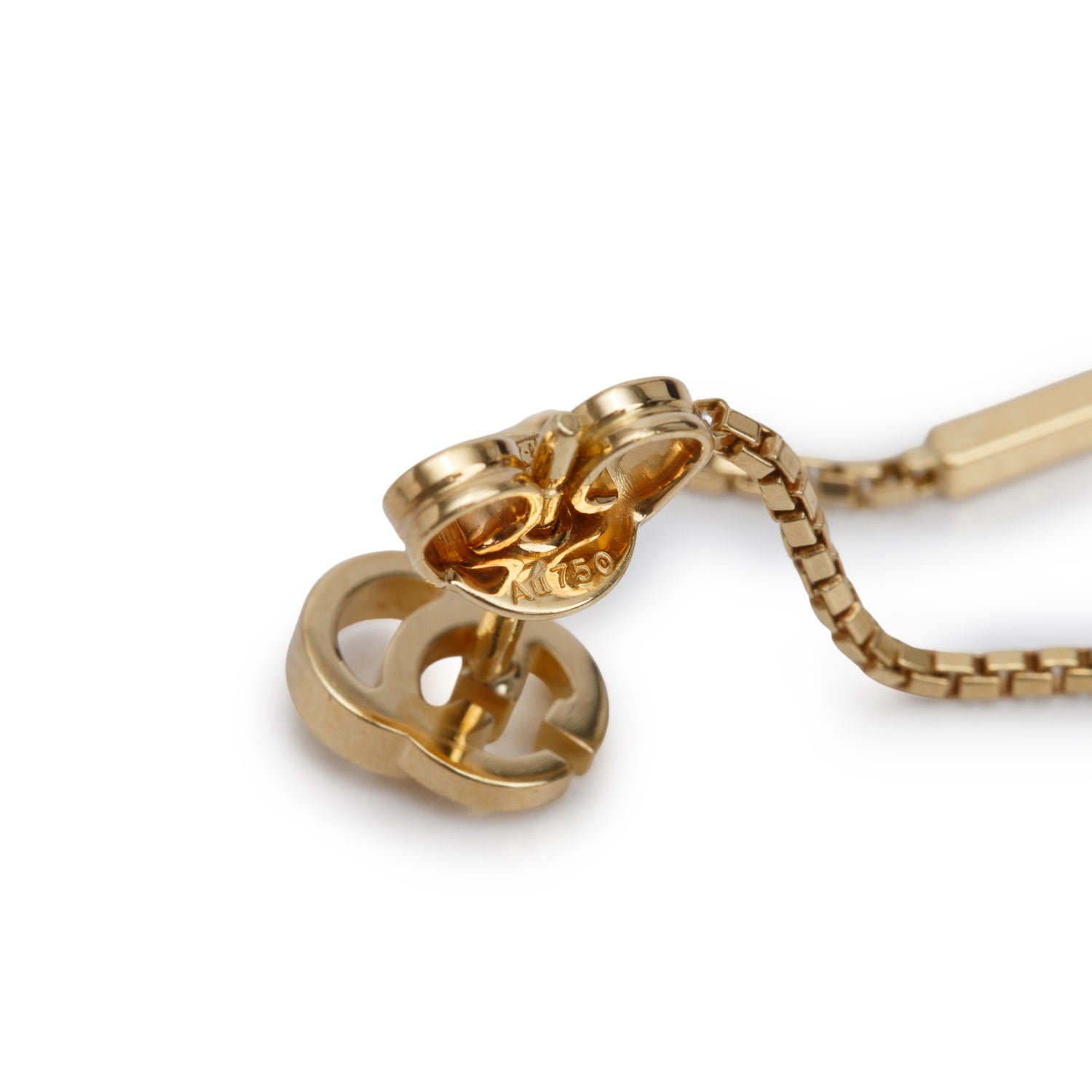 Gucci 18k Yellow Gold Running G Drop Earrings w/ Box