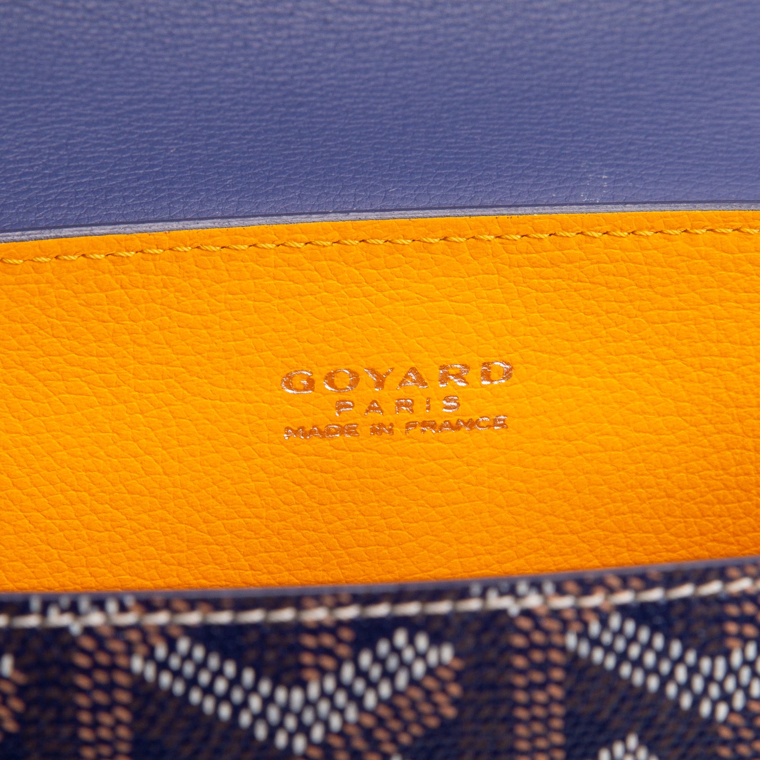 Goyard Blue Leather & Goyardine Canvas Saigon Souple Mini Bag w/ Strap