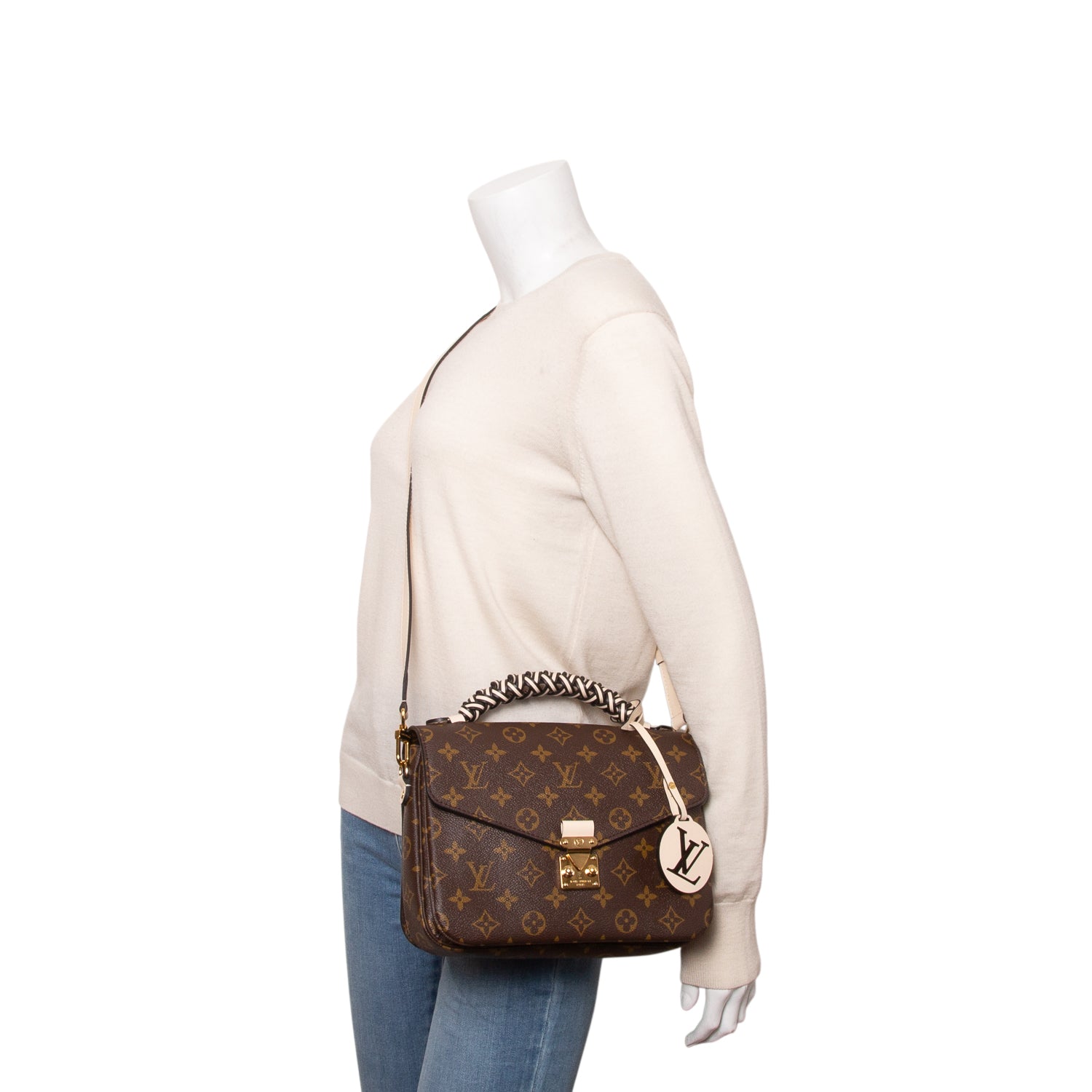 Louis Vuitton Monogram Braided Pochette Metis w/ Strap