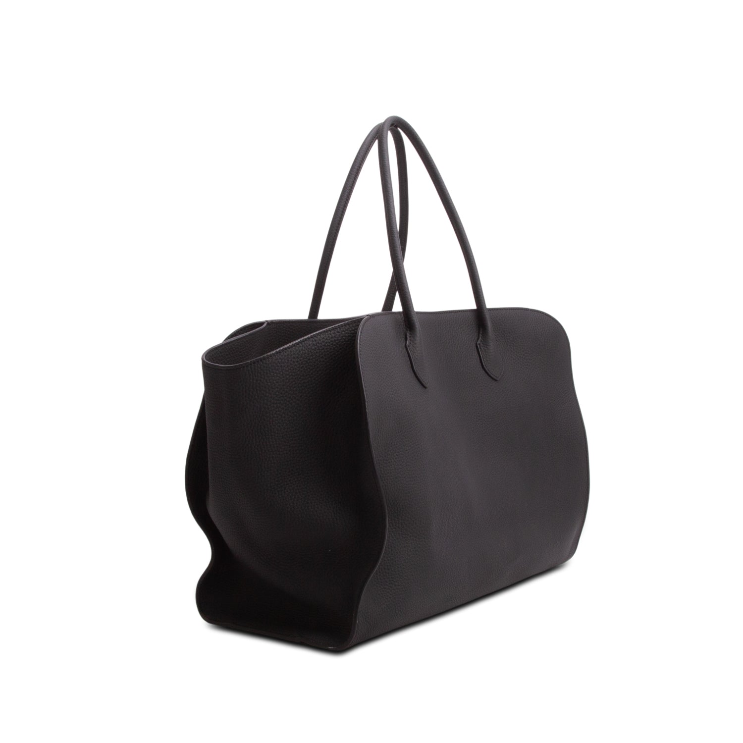 The Row Black Matte Grained Calfskin Marlo 17