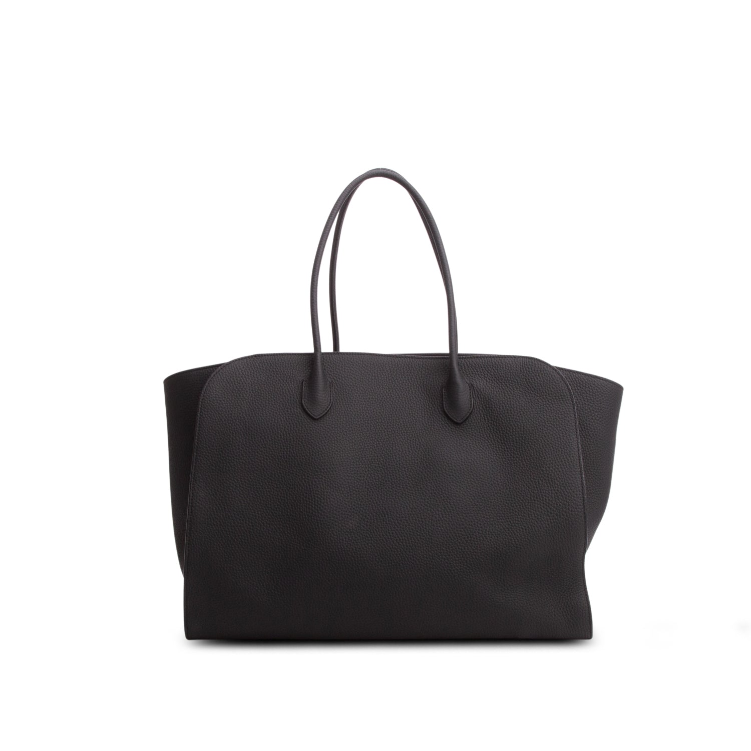 The Row Black Matte Grained Calfskin Marlo 17