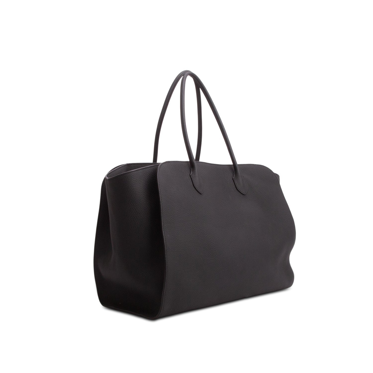 The Row Black Matte Grained Calfskin Marlo 17