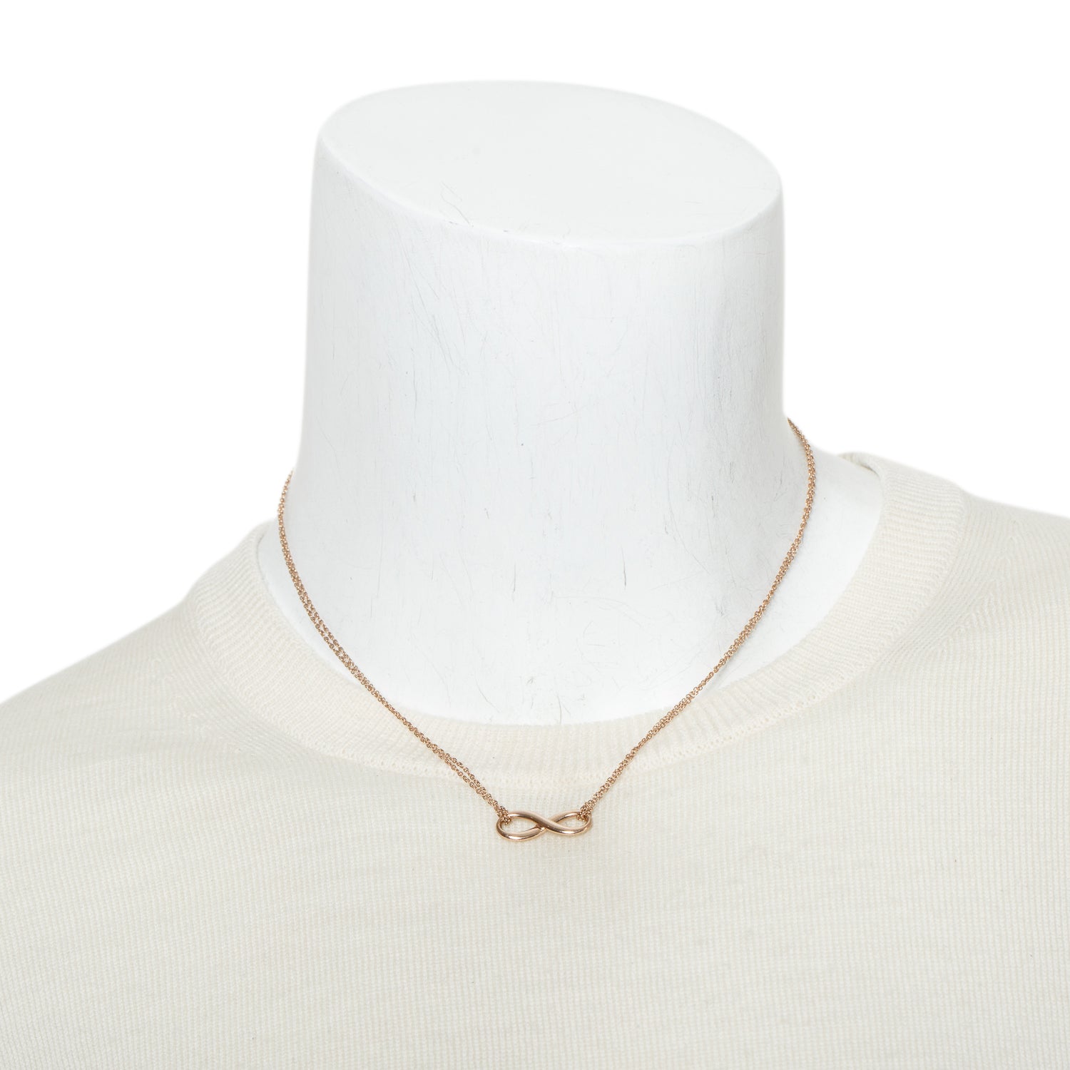 Tiffany & Co. Rubedo Double Chain Infinity Pendant Necklace w/ Box