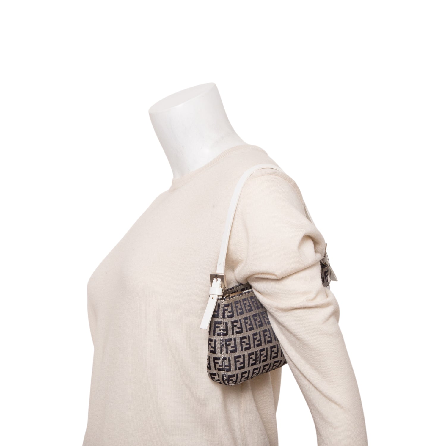 Fendi Navy Canvas Zucchino Pochette